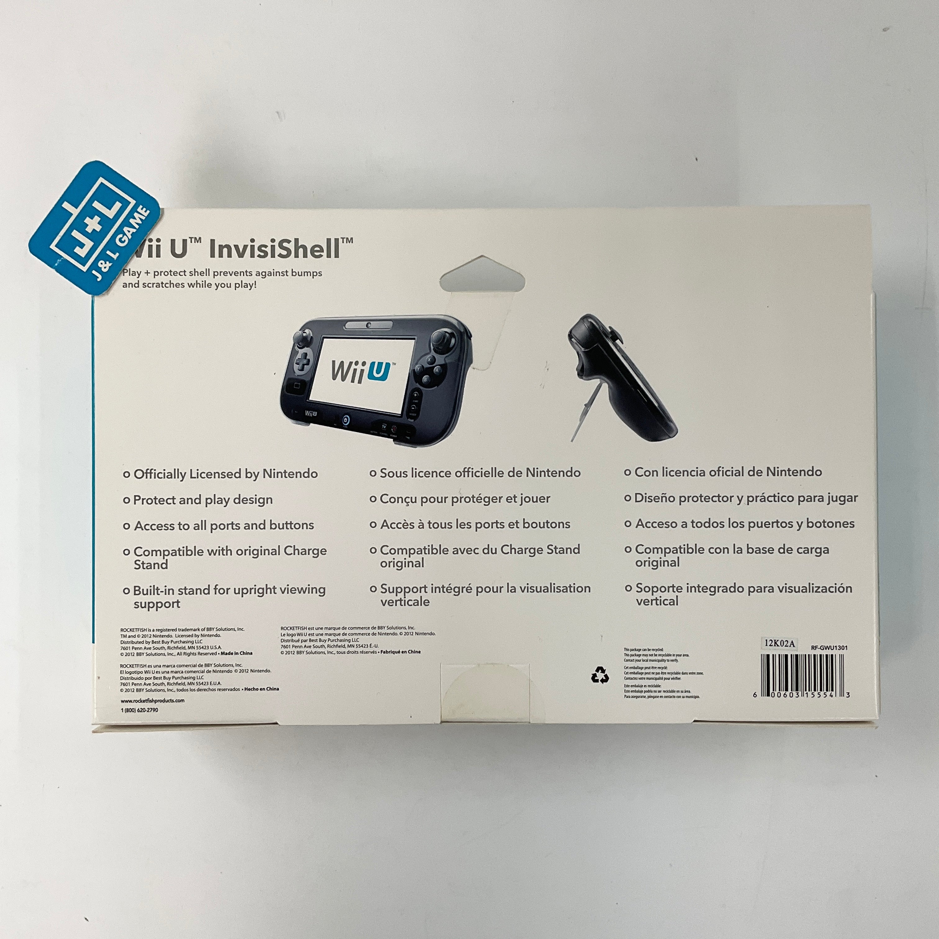Rocketfish Wii U InvisiShell Transparent - Nintendo Wii U Accessories Rockfish   