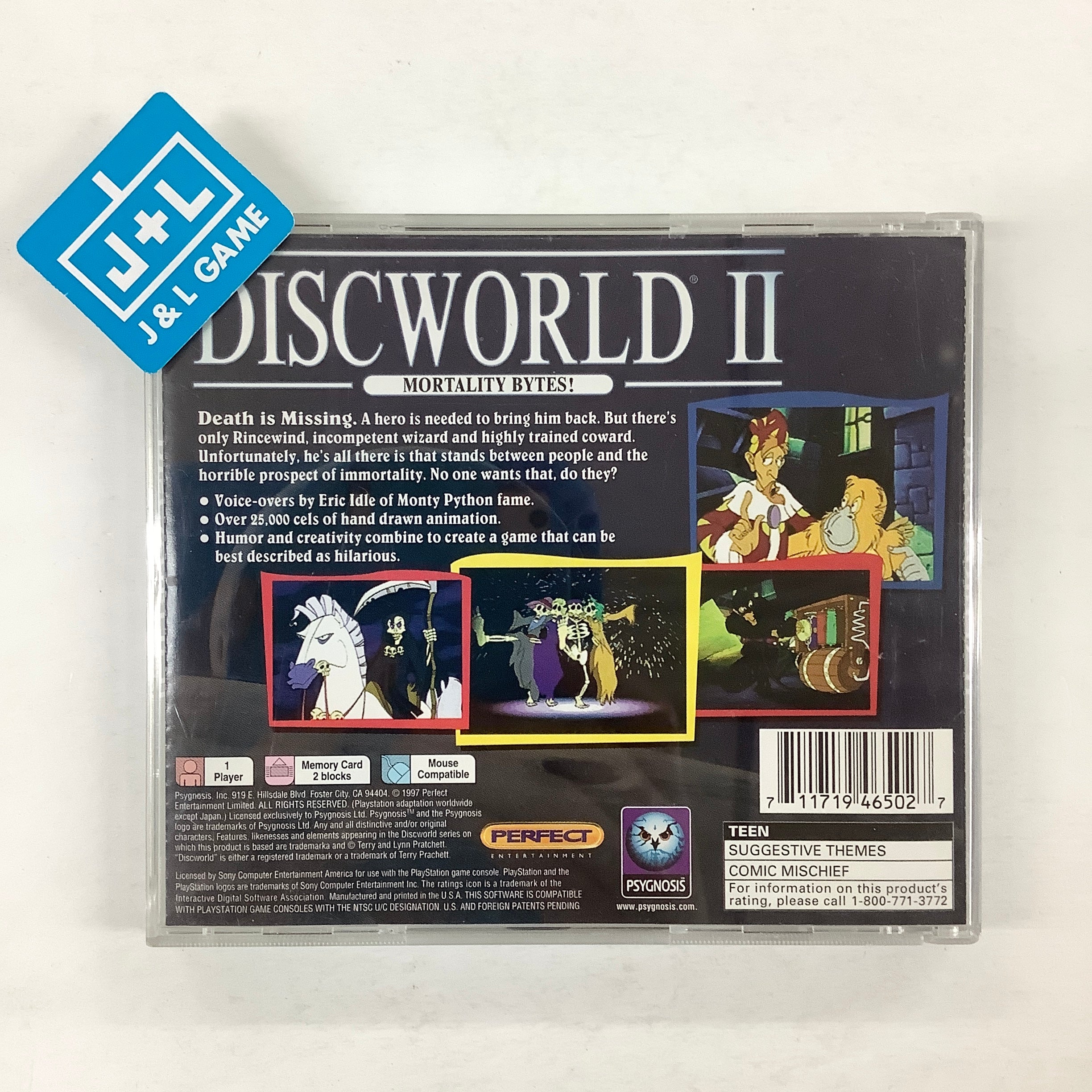 Discworld II: Mortality Bytes! - (PS1) PlayStation 1 [Pre-Owned] Video Games Psygnosis   