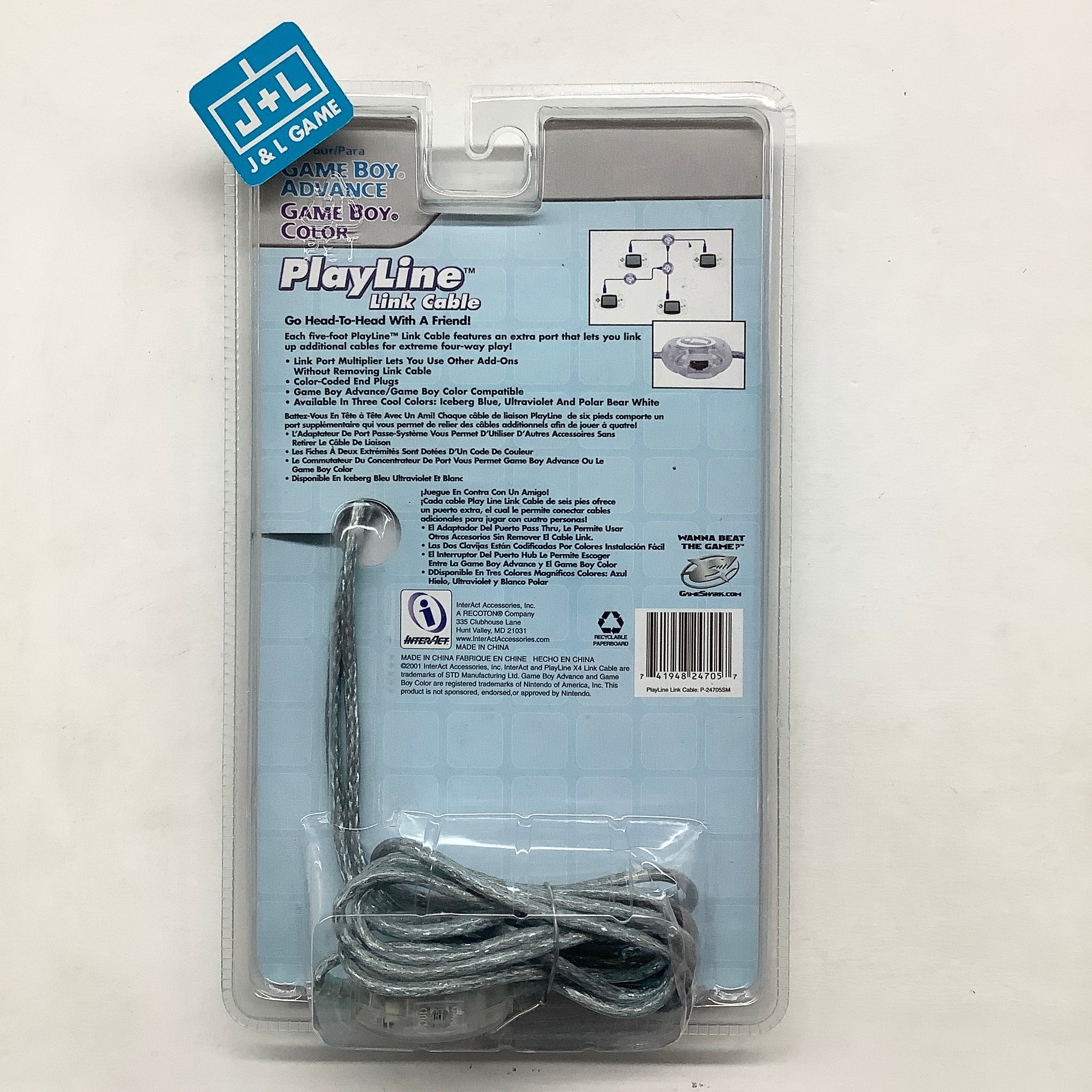 InterAct PlayLine Link Cable for Game Boy Advance and Game Boy Color - (GBA) Game Boy Advance Accessories Inter Act   