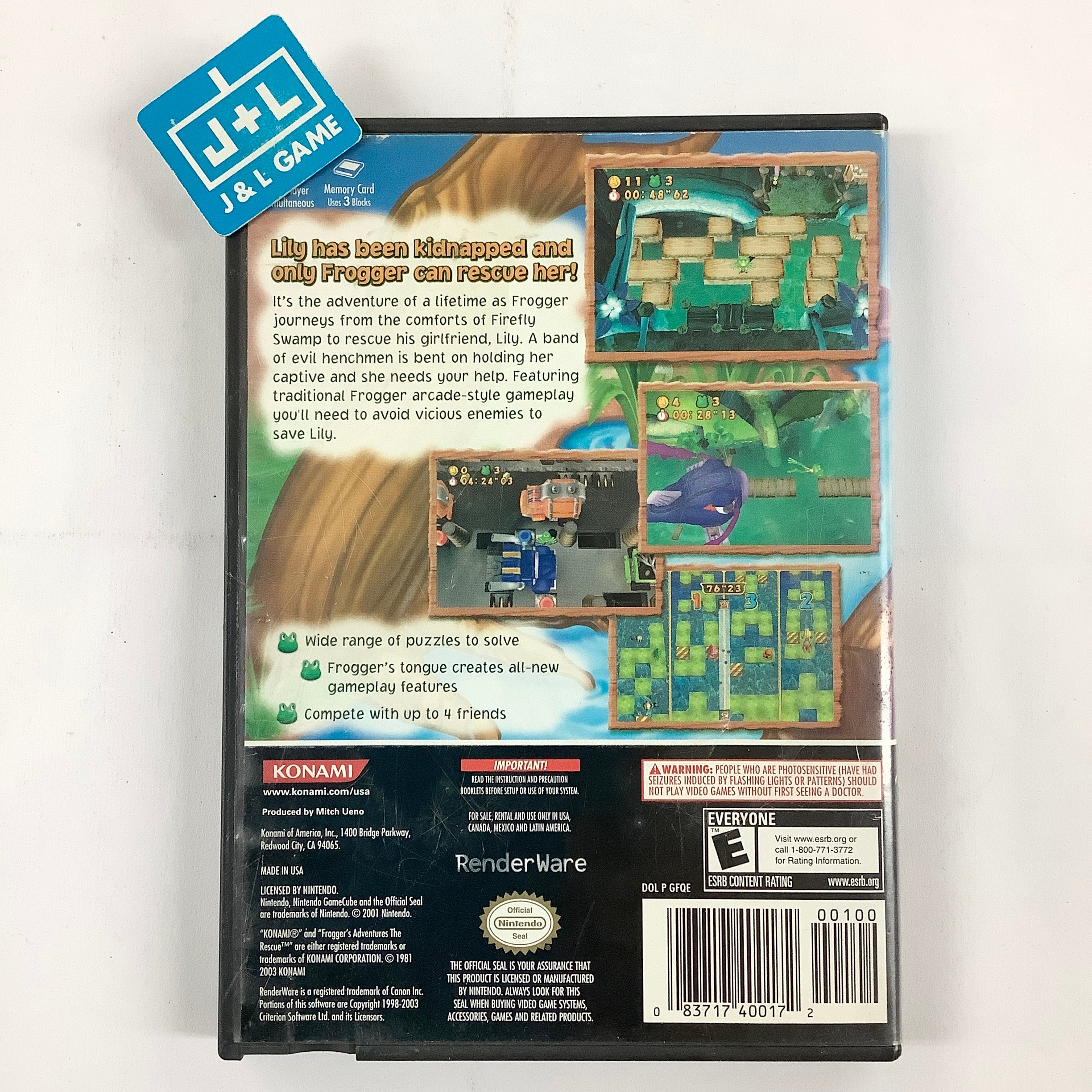 Frogger's Adventures: The Rescue - (GC) GameCube [Pre-Owned] Video Games Konami   