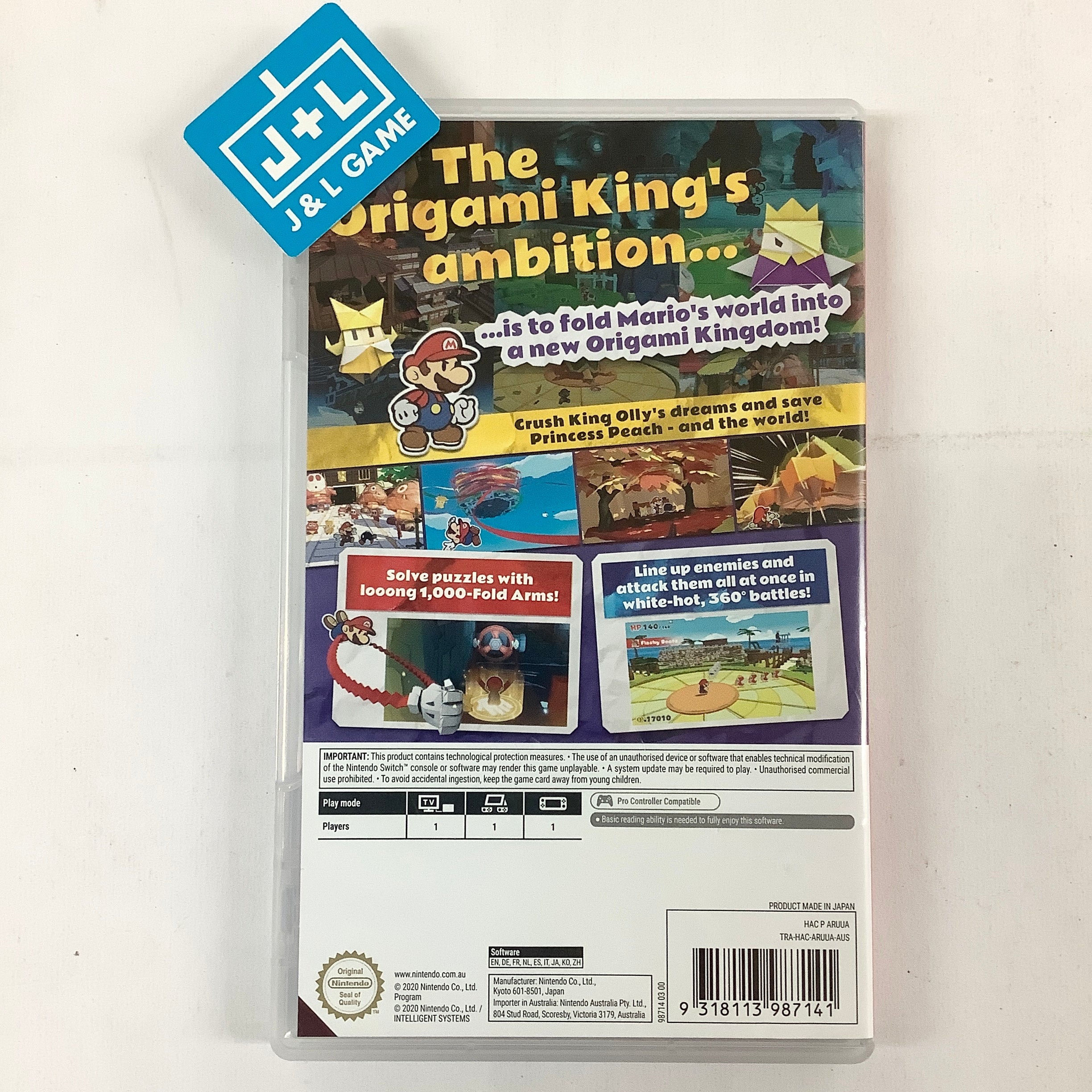 Paper Mario: The Origami King - (NSW) Nintendo Switch [Pre-Owned] (European Import) Video Games Nintendo   