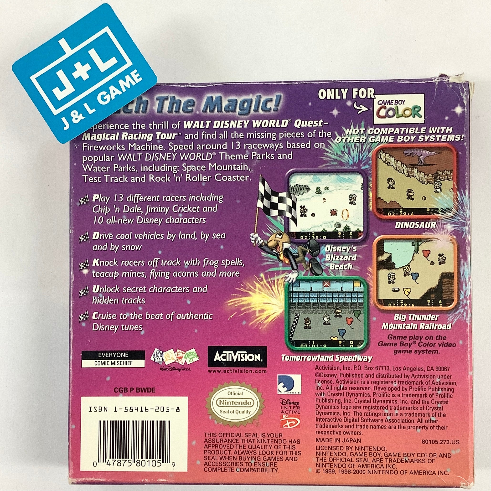 Walt Disney World Quest: Magical Racing Tour - (GBC) Game Boy Color [Pre-Owned] Video Games Activision   