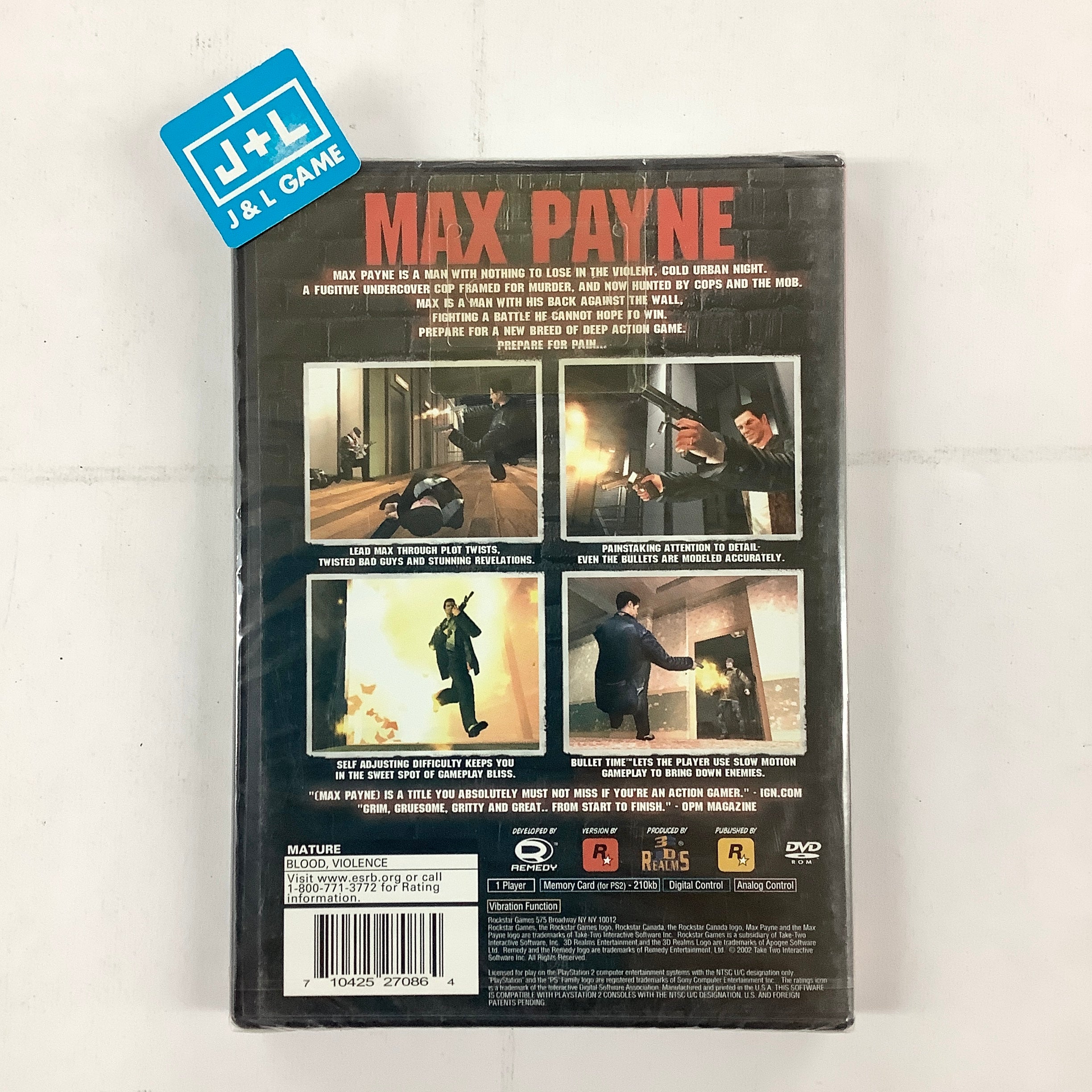 Max Payne (Greatest Hits) - (PS2) PlayStation 2 Video Games Rockstar Games   