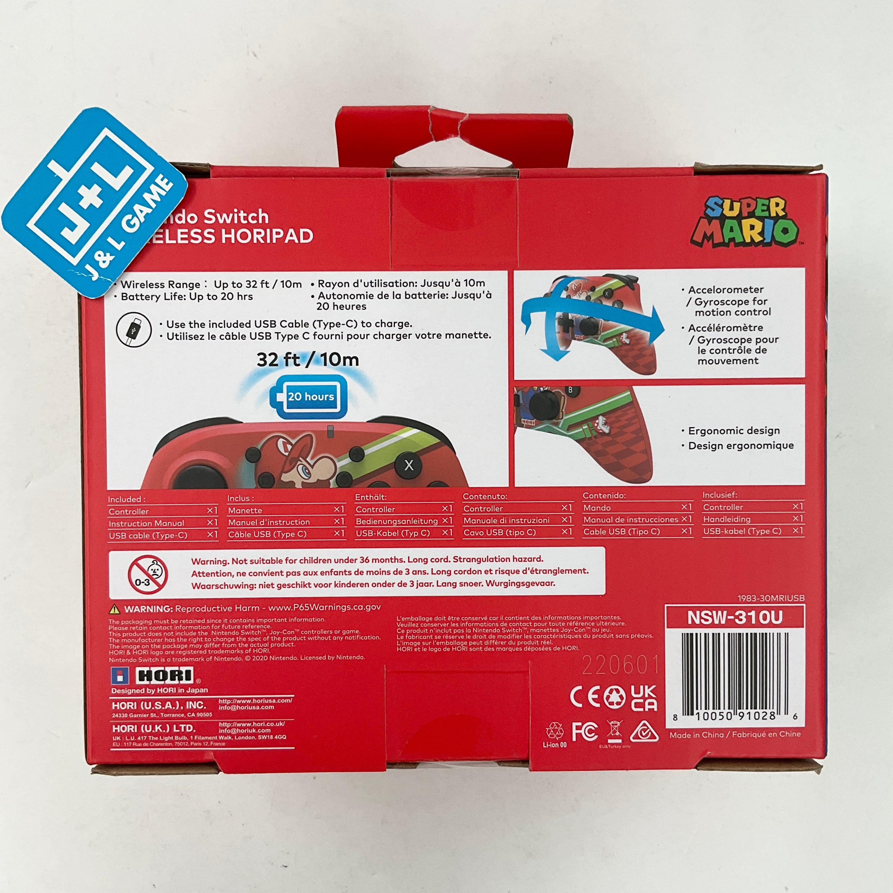 HORI Nintendo Switch Wireless HORIPAD (Super Mario) - (NSW) Nintendo Switch Accessories HORI   