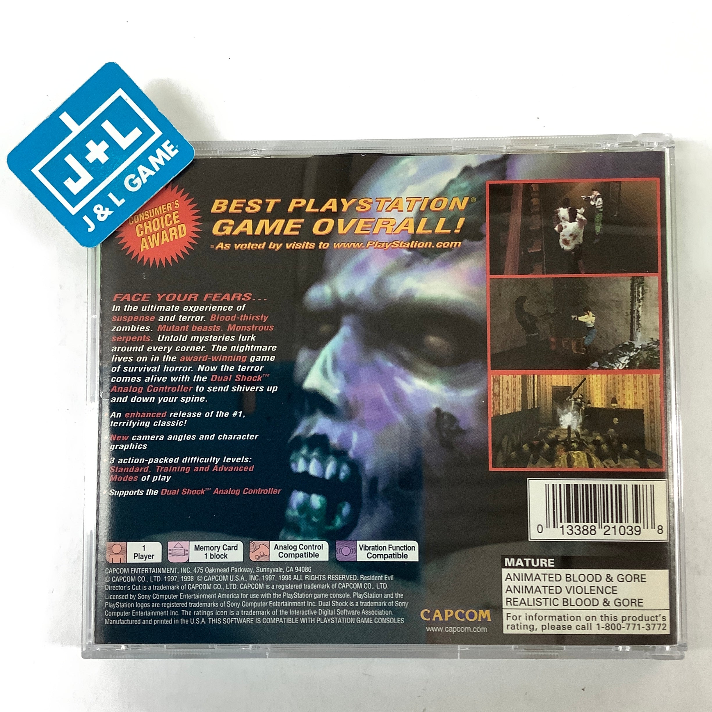 Resident Evil: Director's Cut (Greatest Hits) - (PS1) PlayStation 1 [Pre-Owned] Video Games Capcom   