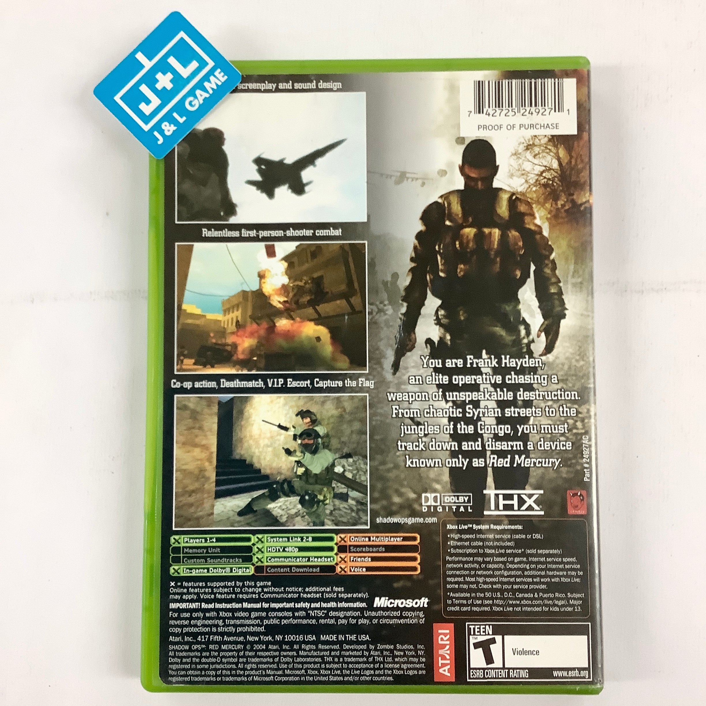 Shadow Ops: Red Mercury - (XB) Xbox [Pre-Owned] Video Games Atari SA   