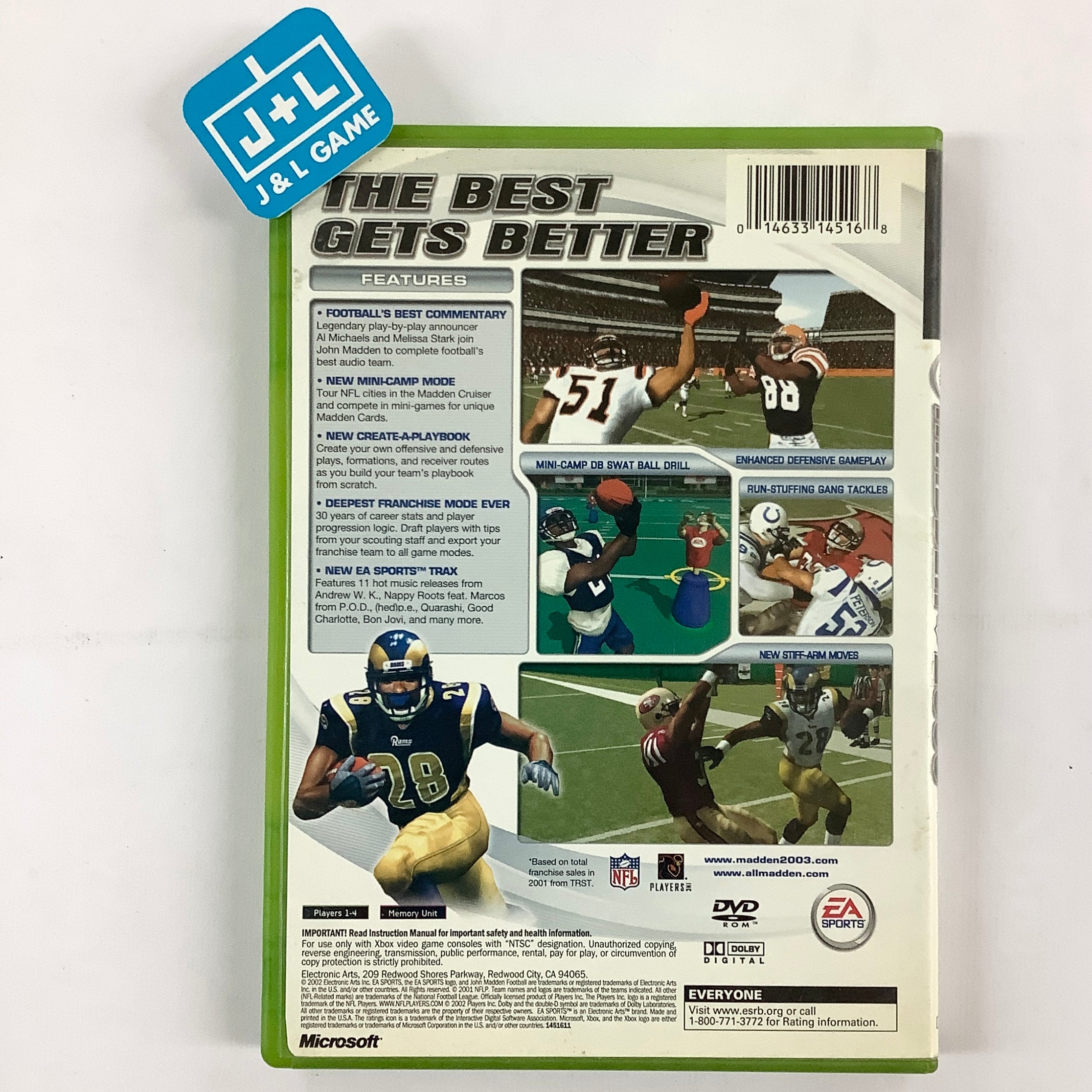 Madden NFL 2003 - (XB) Xbox [Pre-Owned] Video Games EA Sports   