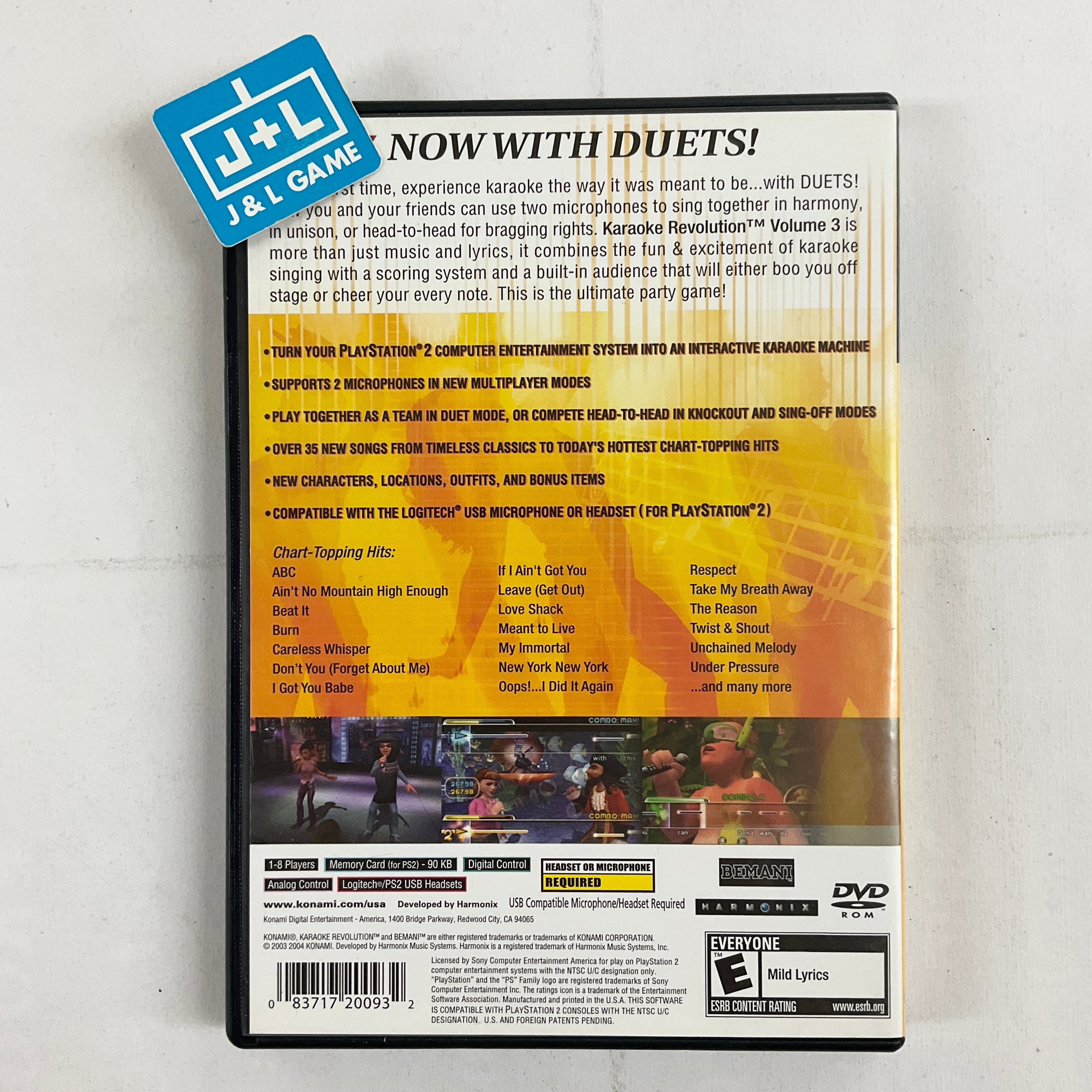 Karaoke Revolution Volume 3 - (PS2) PlayStation 2 [Pre-Owned] Video Games Konami   