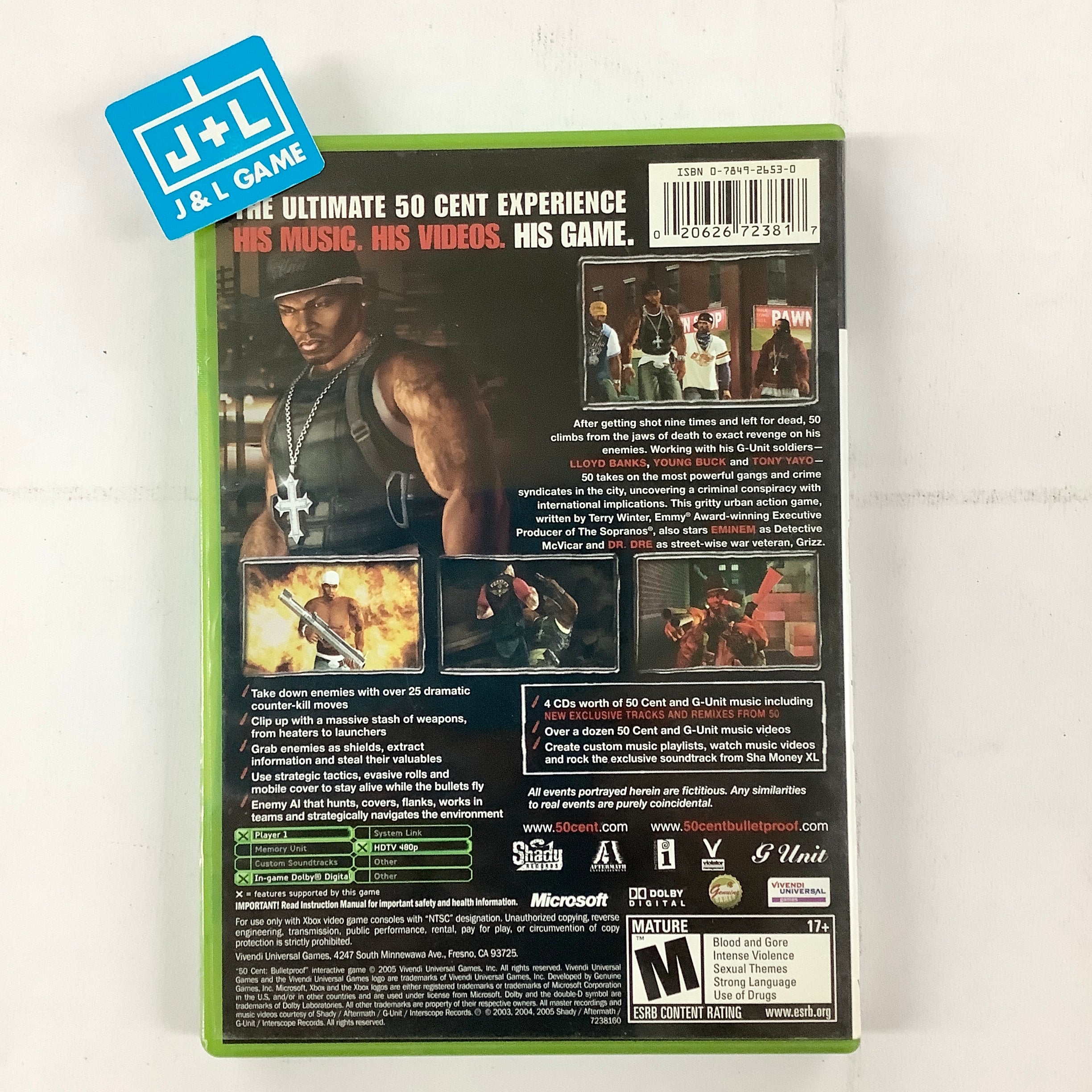 50 Cent: Bulletproof - (XB) Xbox [Pre-Owned] Video Games VU Games   