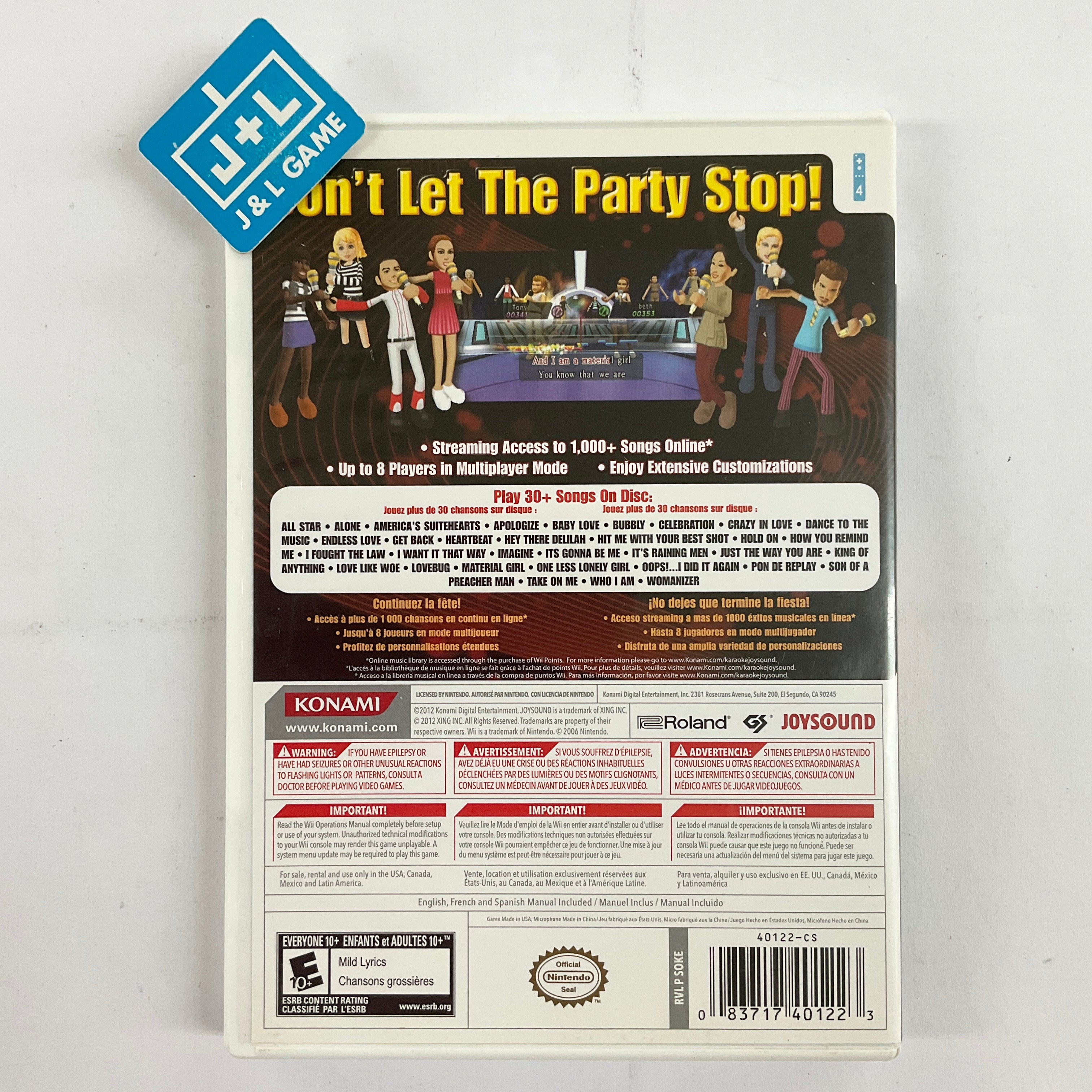 Karaoke Joysound - Nintendo Wii [Pre-Owned] Video Games Konami   