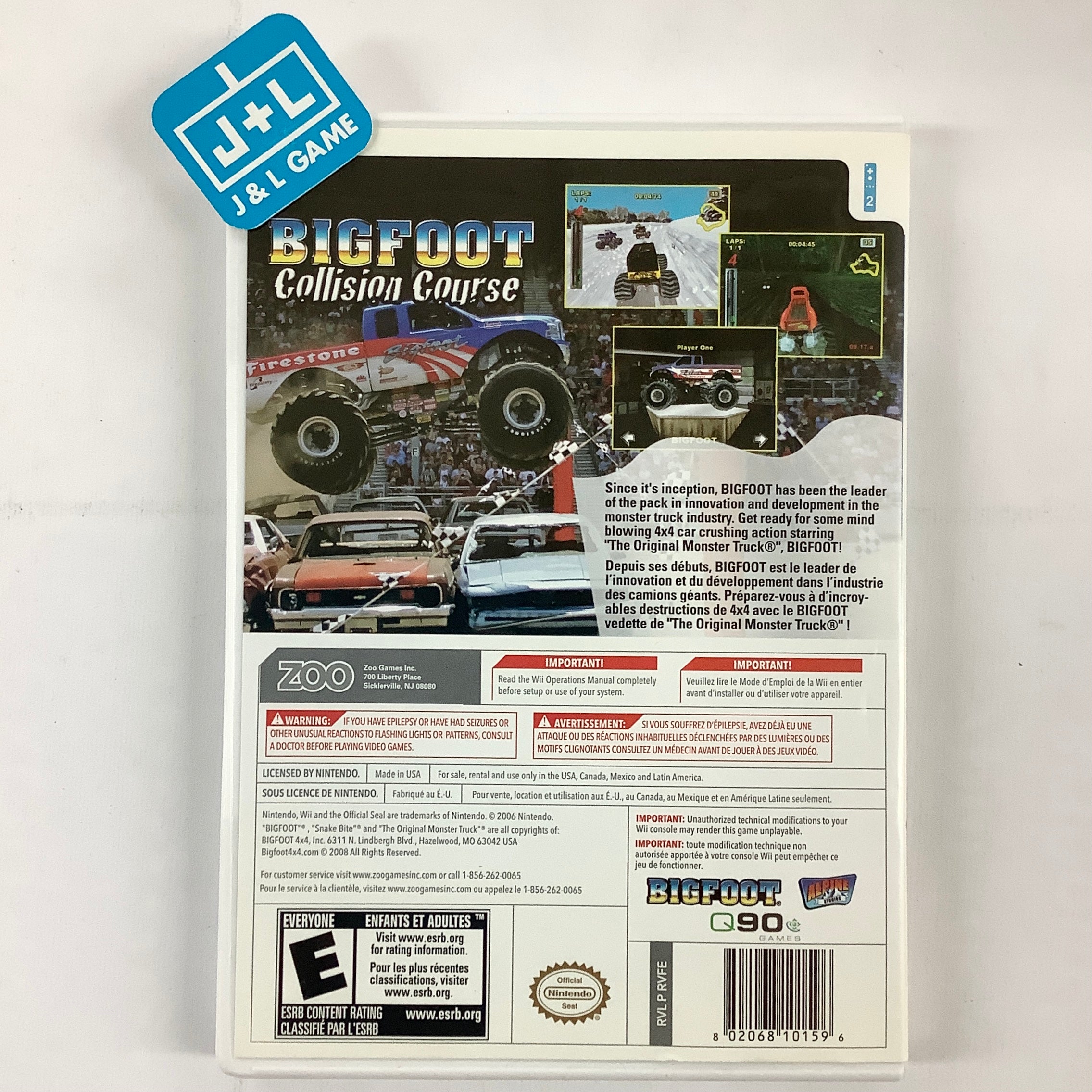 Bigfoot: Collision Course - Nintendo Wii [Pre-Owned] | J&L Game