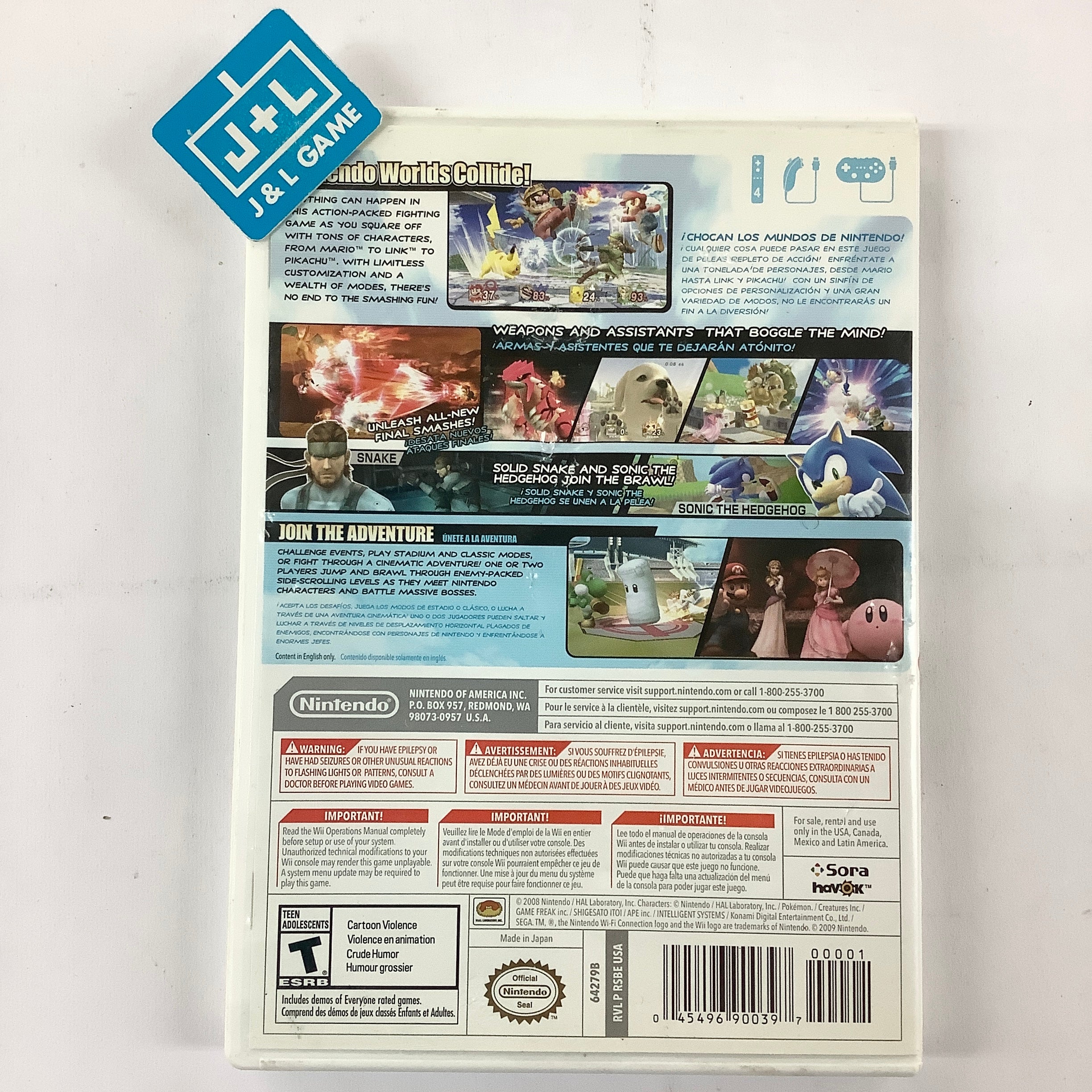 Super Smash Bros. Brawl - Nintendo Wii [Pre-Owned] Video Games Nintendo   