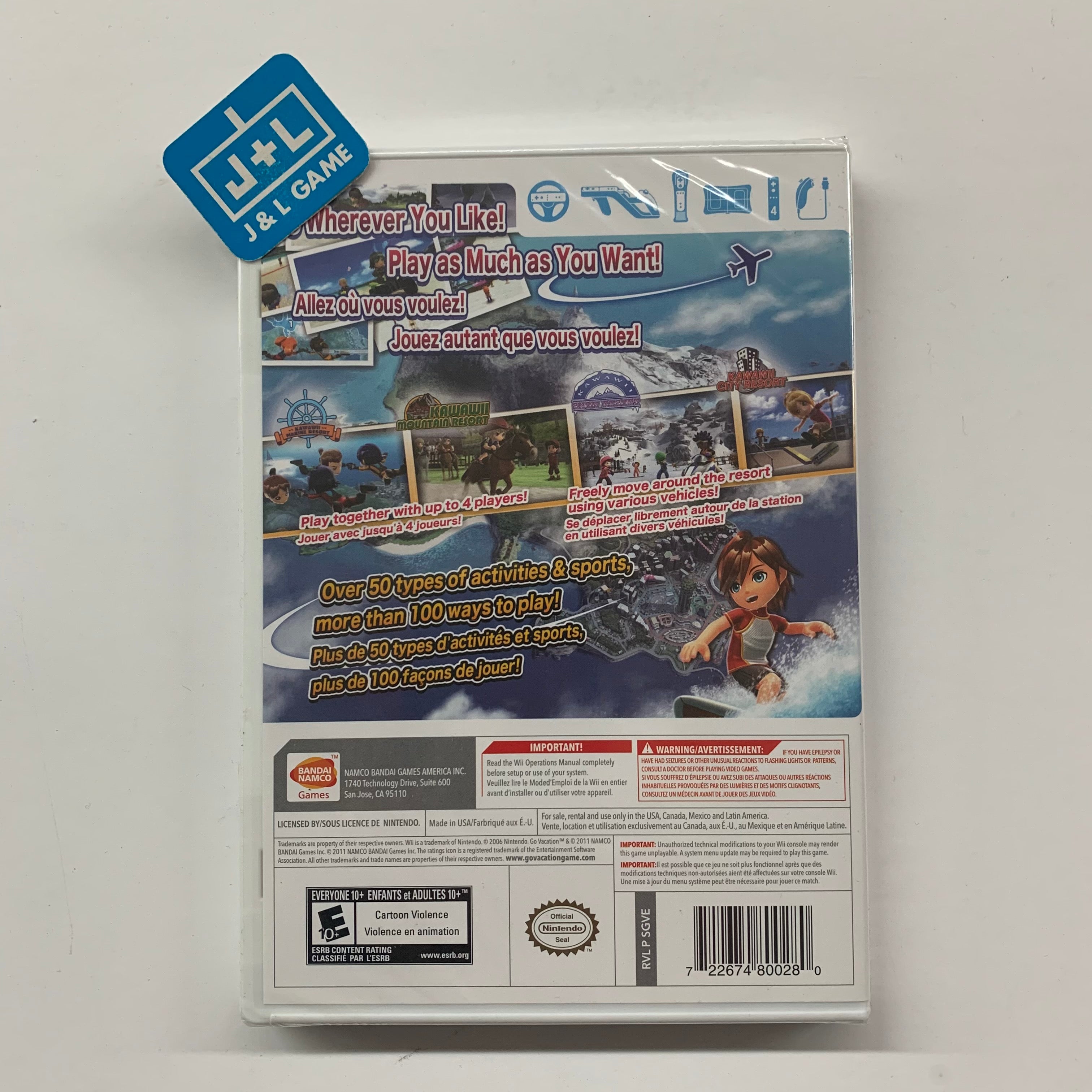 Go Vacation - Nintendo Wii Video Games Namco Bandai Games   