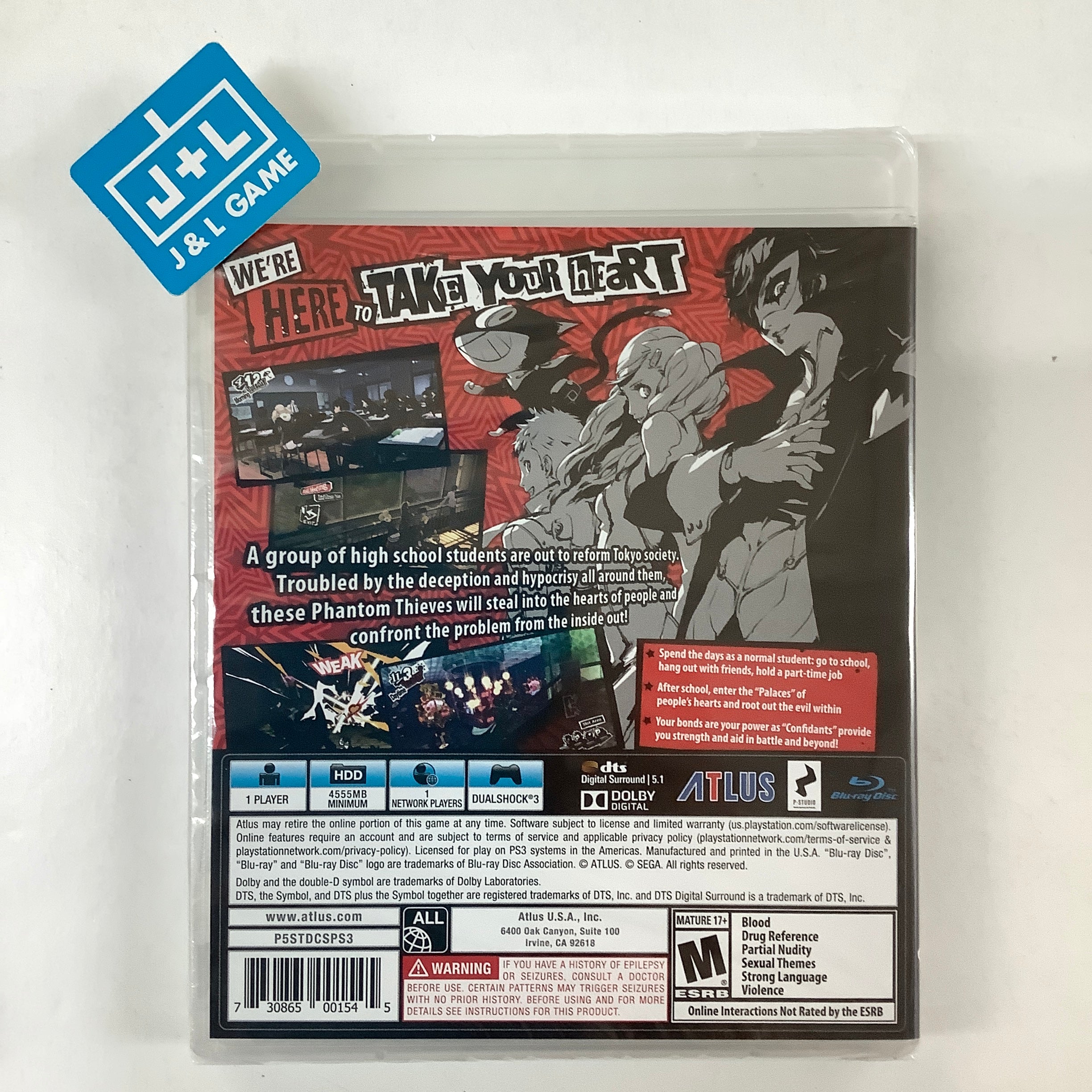 Persona 5 - (PS3) PlayStation 3 Video Games Atlus   