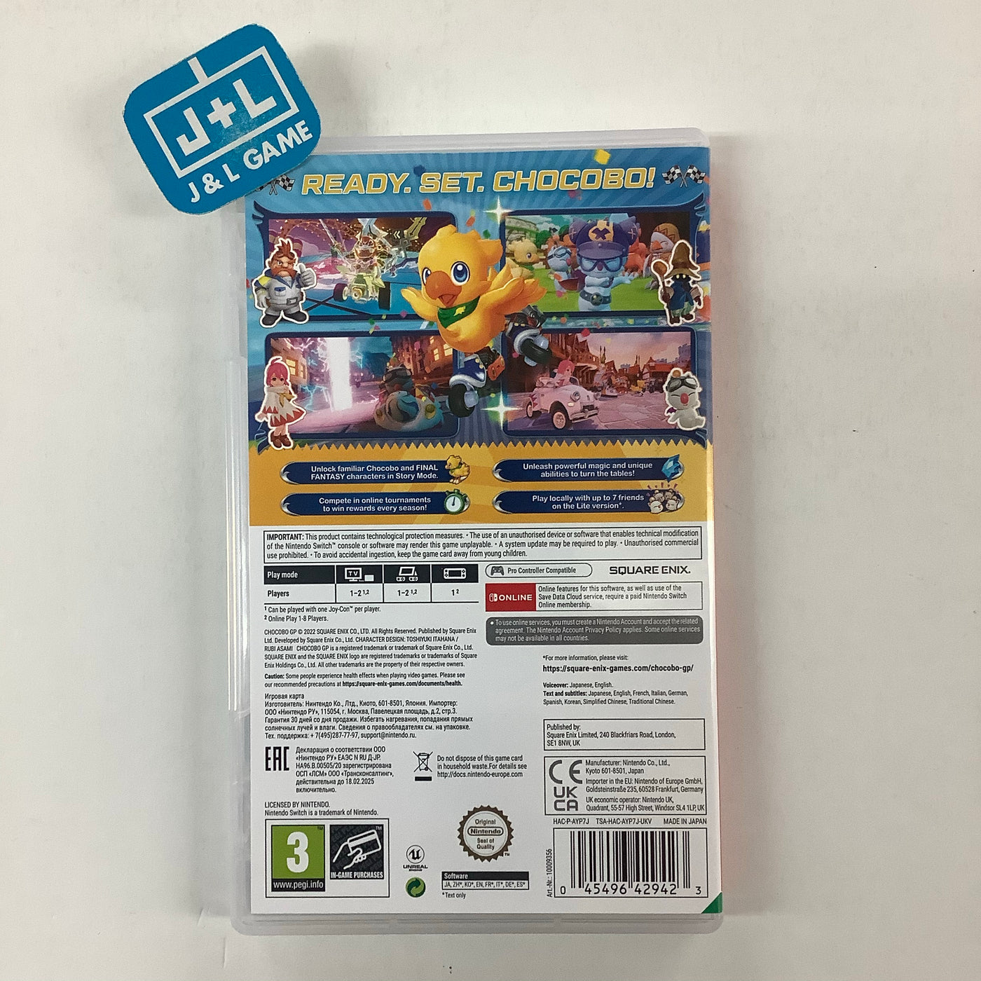 Chocobo GP - (NSW) Nintendo Switch (European Import) [UNBOXING] | J&L Game