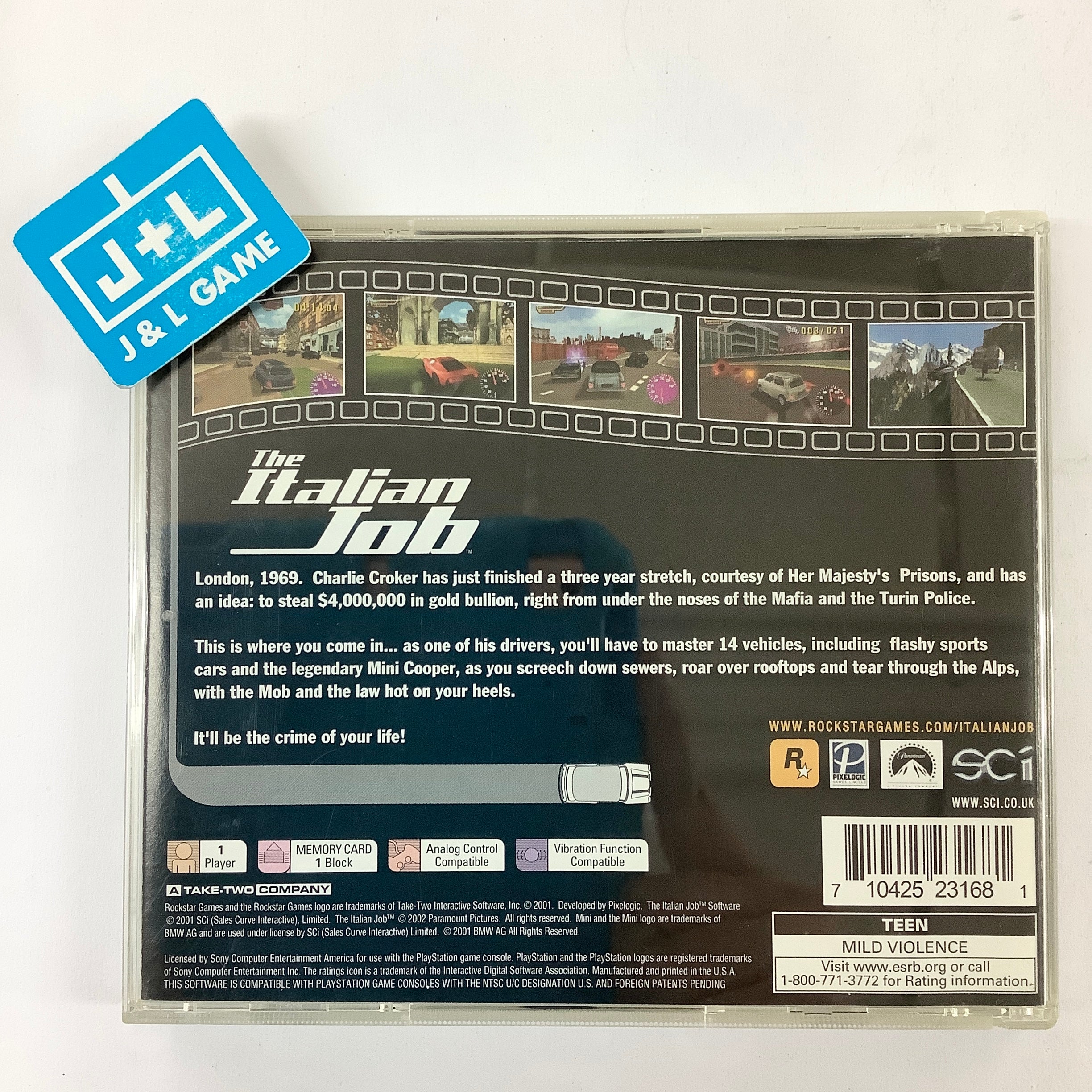 The Italian Job - (PS1) PlayStation 1 [Pre-Owned] Video Games Rockstar Games   