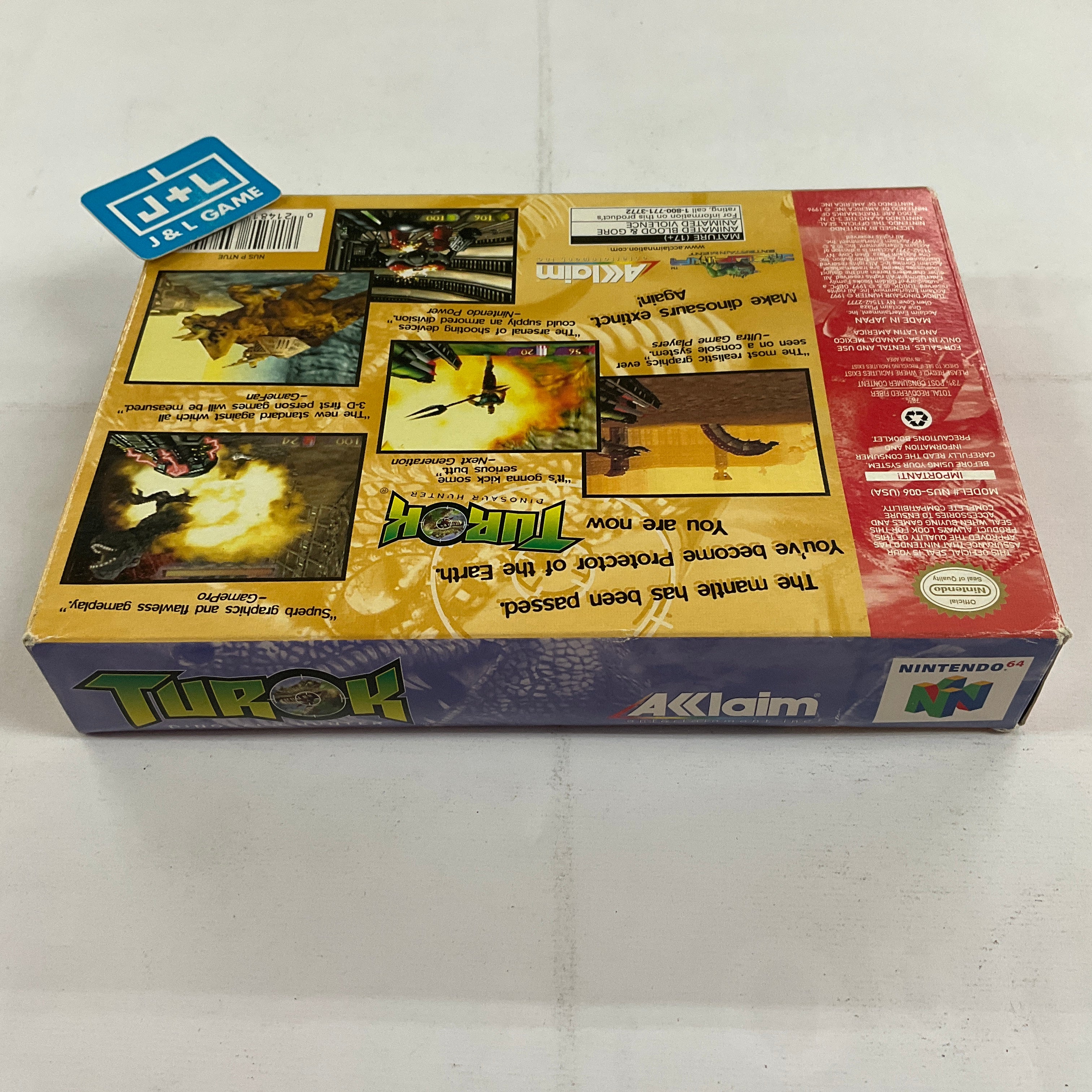 Turok: Dinosaur Hunter - (N64) Nintendo 64 [Pre-Owned] Video Games Acclaim   