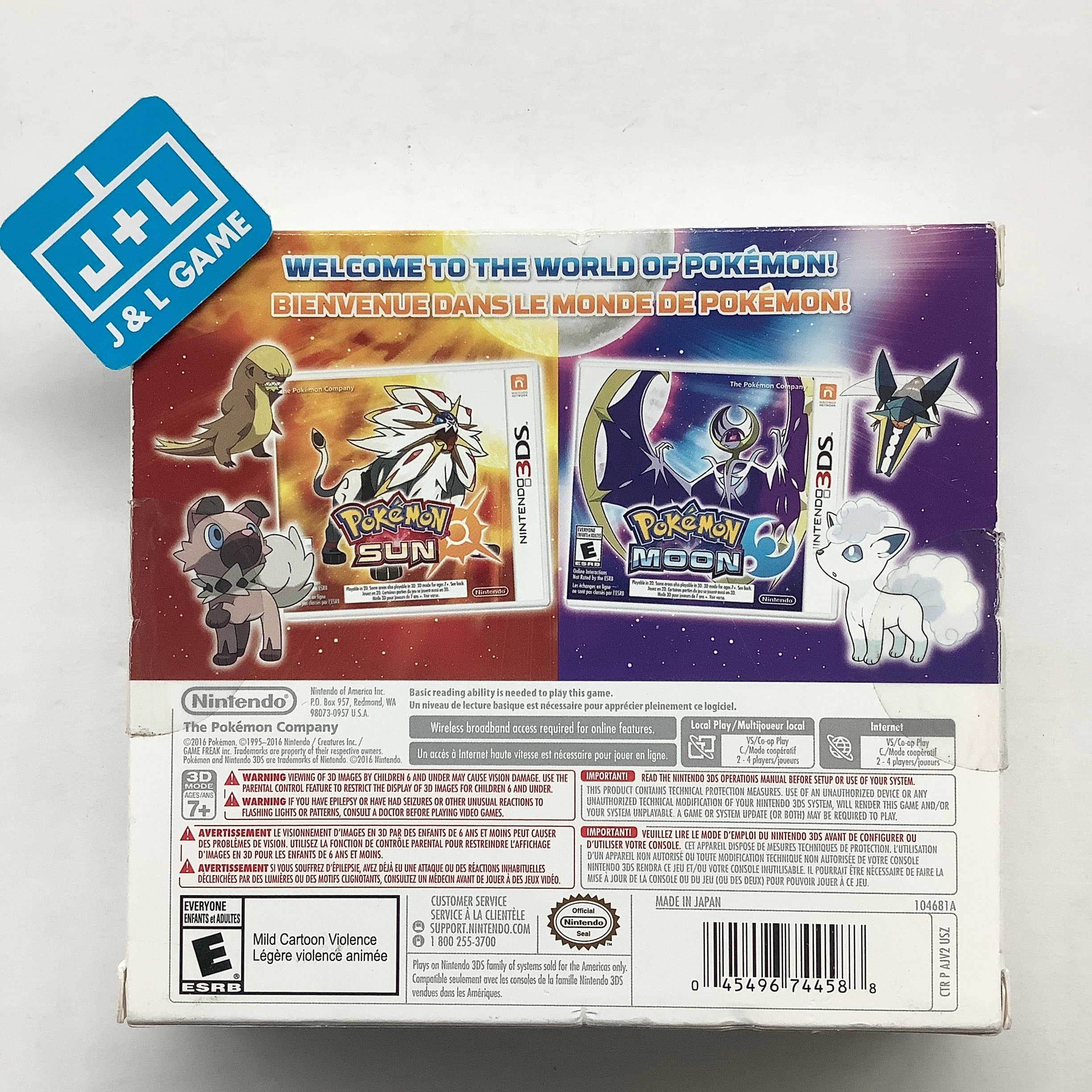 Nintendo 3DS Pokemon Sun and Pokemon Moon Dual Pack