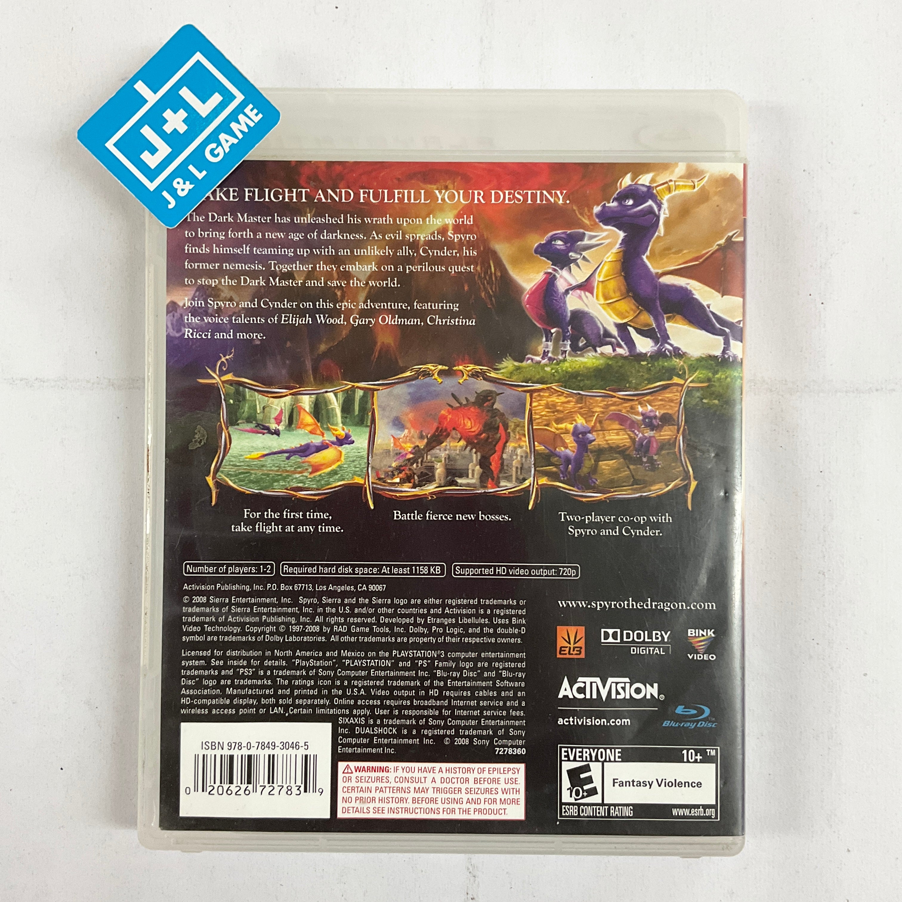 The Legend of Spyro: Dawn of the Dragon - (PS3) PlayStation 3 [Pre-Owned] Video Games Sierra Entertainment   