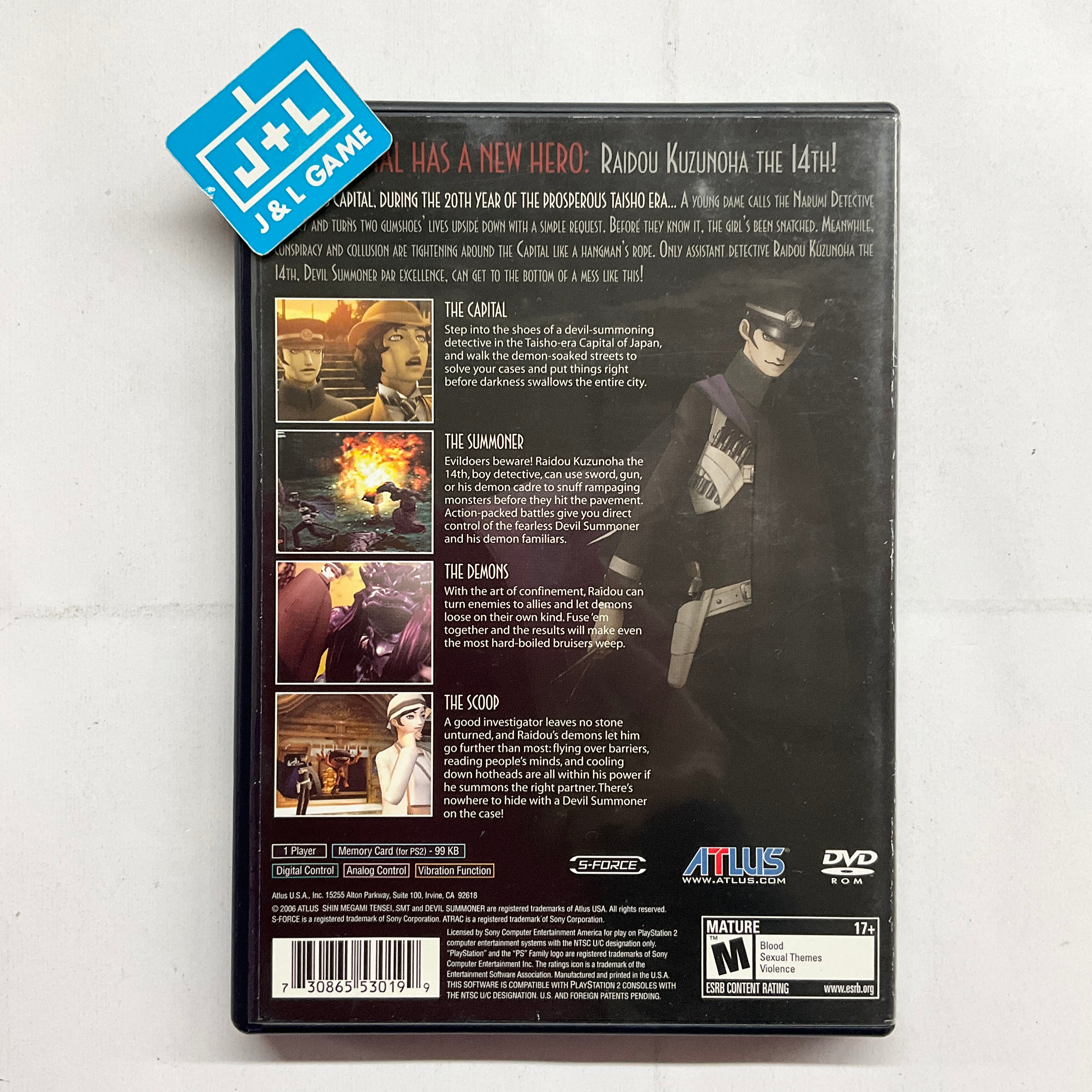 Shin Megami Tensei: Devil Summoner Raidou Kuzunoha vs The Soulless Army - (PS2) PlayStation 2 [Pre-Owned] Video Games Atlus   