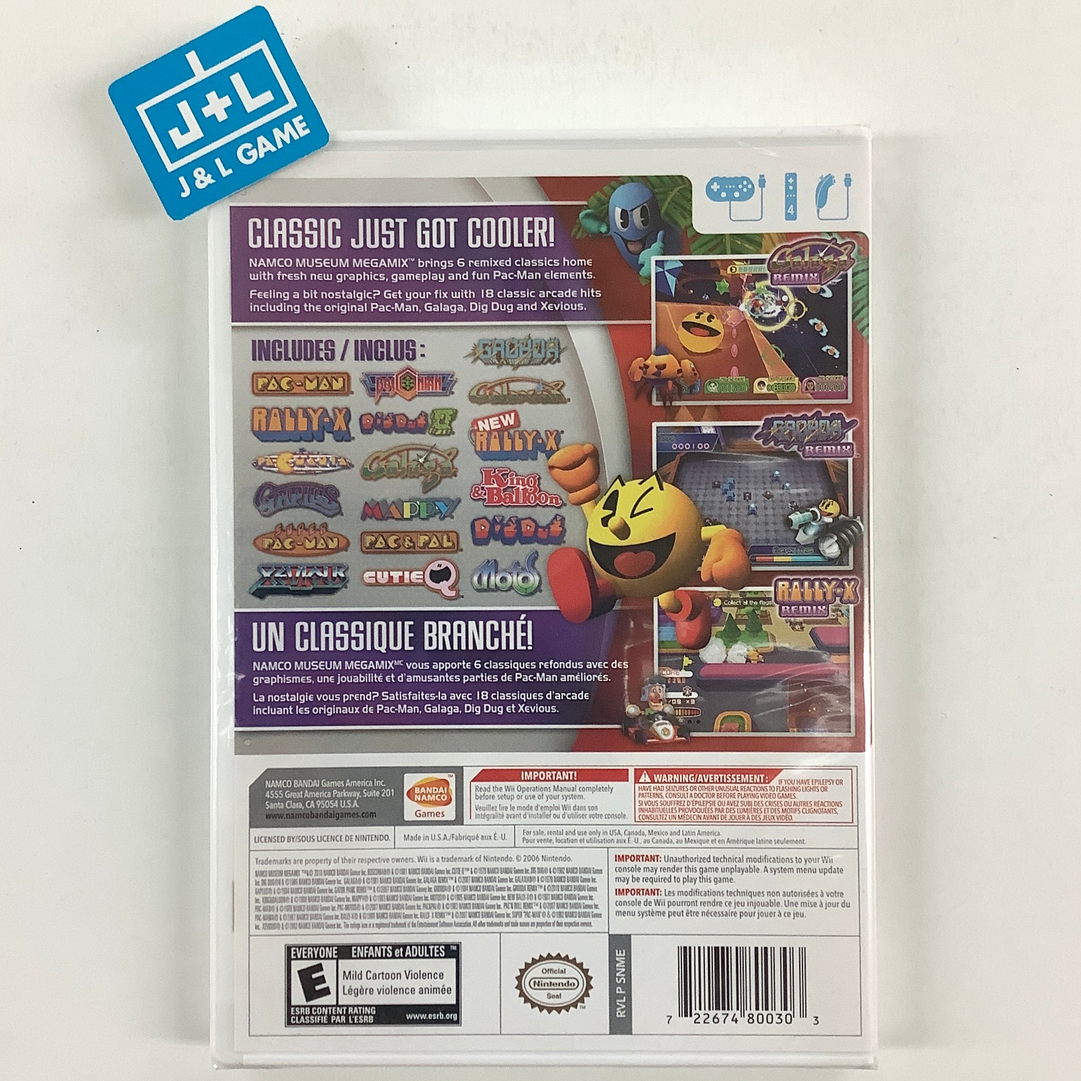 Namco Museum Megamix - Nintendo Wii Video Games BANDAI NAMCO Entertainment   