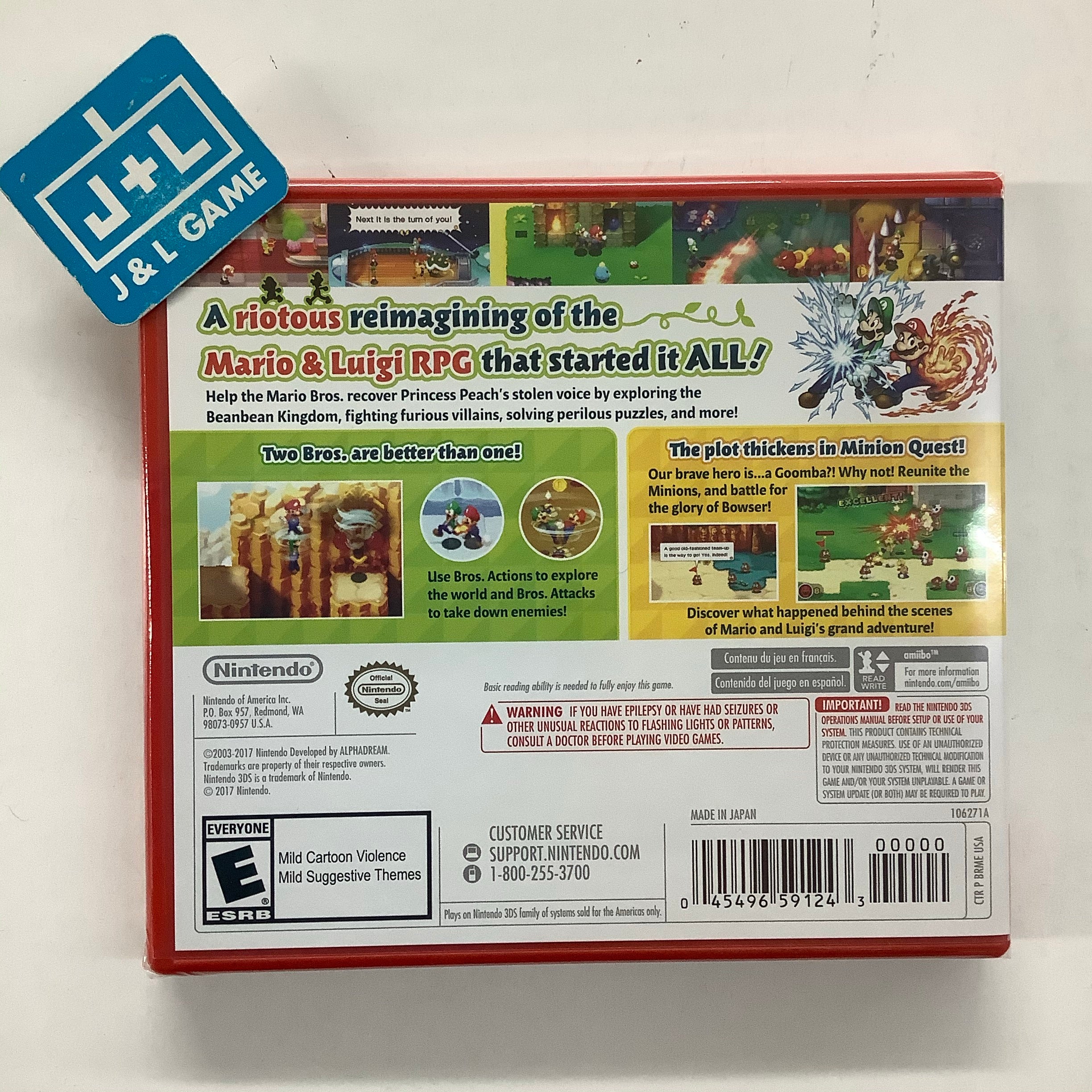 Mario & Luigi: Superstar Saga + Bowser's Minions - (3DS) Nintendo 3DS Video Games Nintendo   