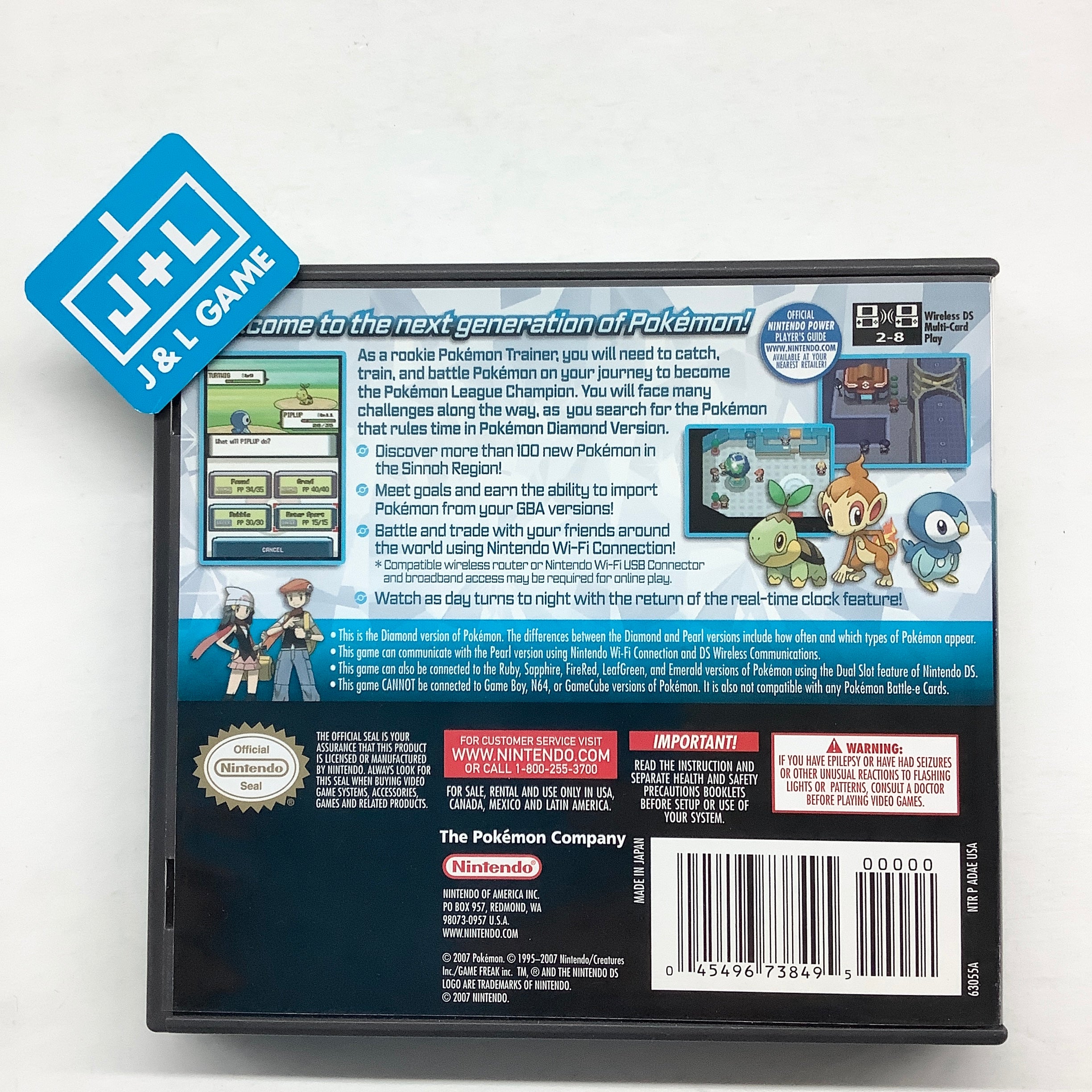 Pokemon Diamond Version - (NDS) Nintendo DS [Pre-Owned] Video Games Nintendo   
