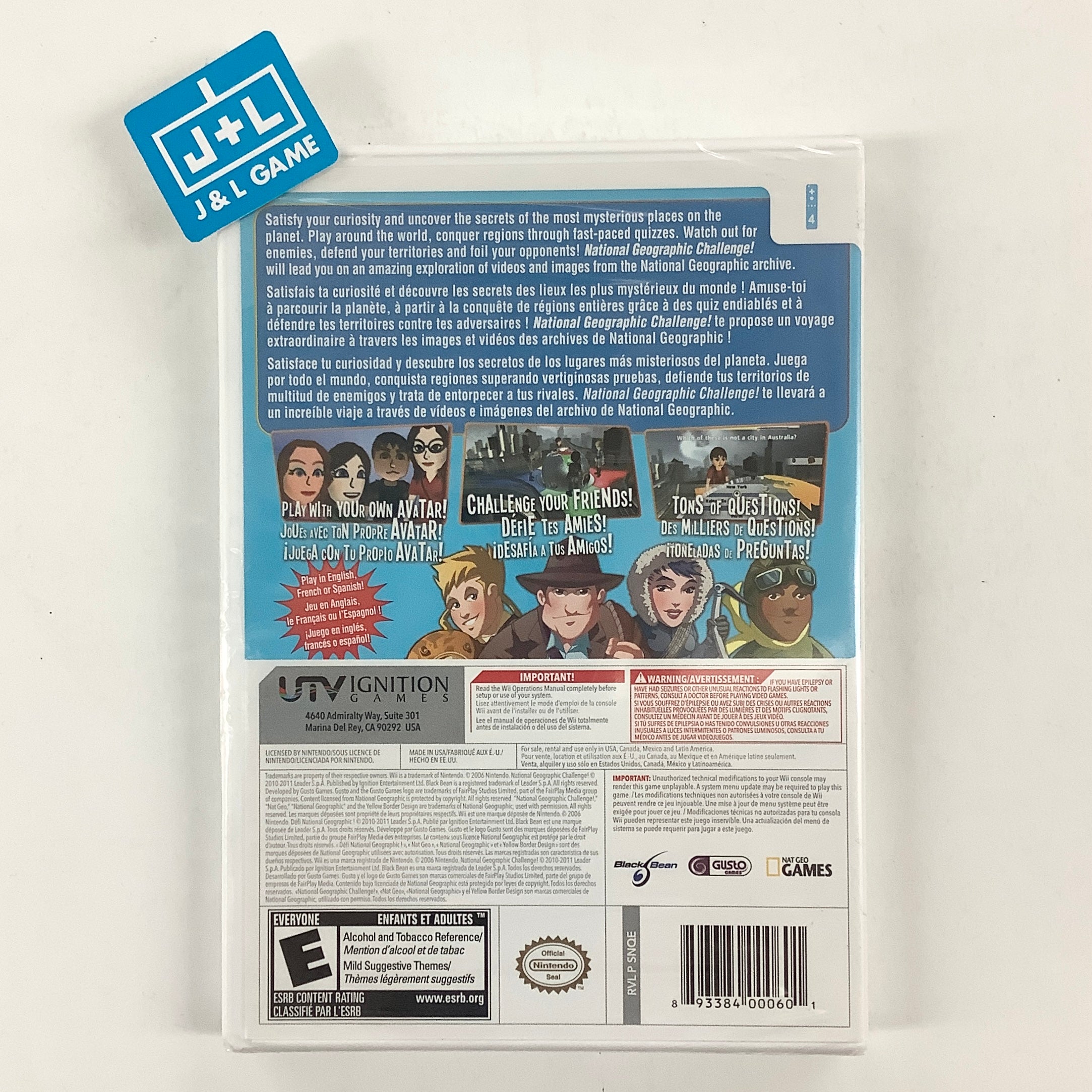 National Geographic Challenge! - Nintendo Wii Video Games UTV Ignition Games   