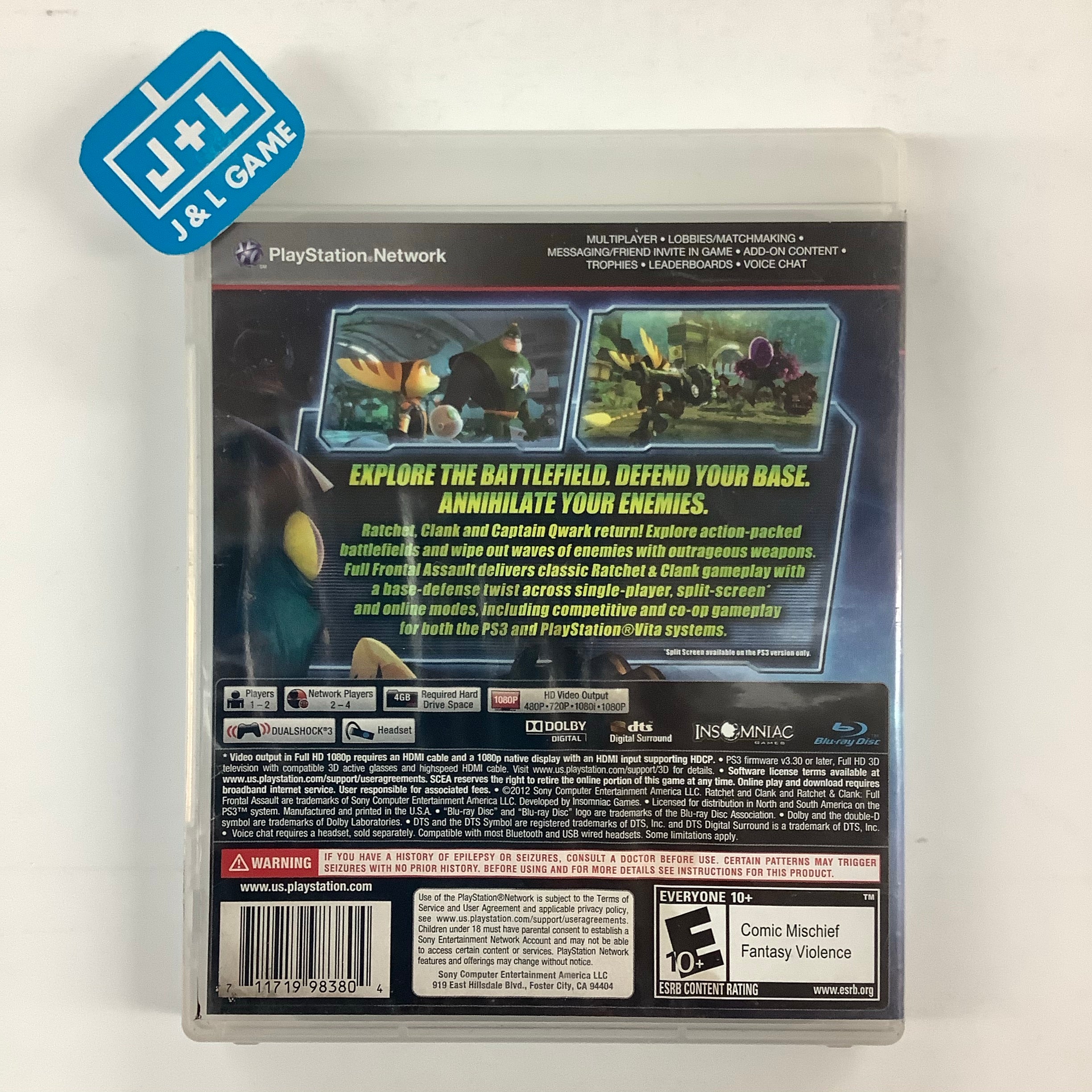 Ratchet & Clank: Full Frontal Assault - (PS3) PlayStation 3 [Pre-Owned] Video Games SCEA   