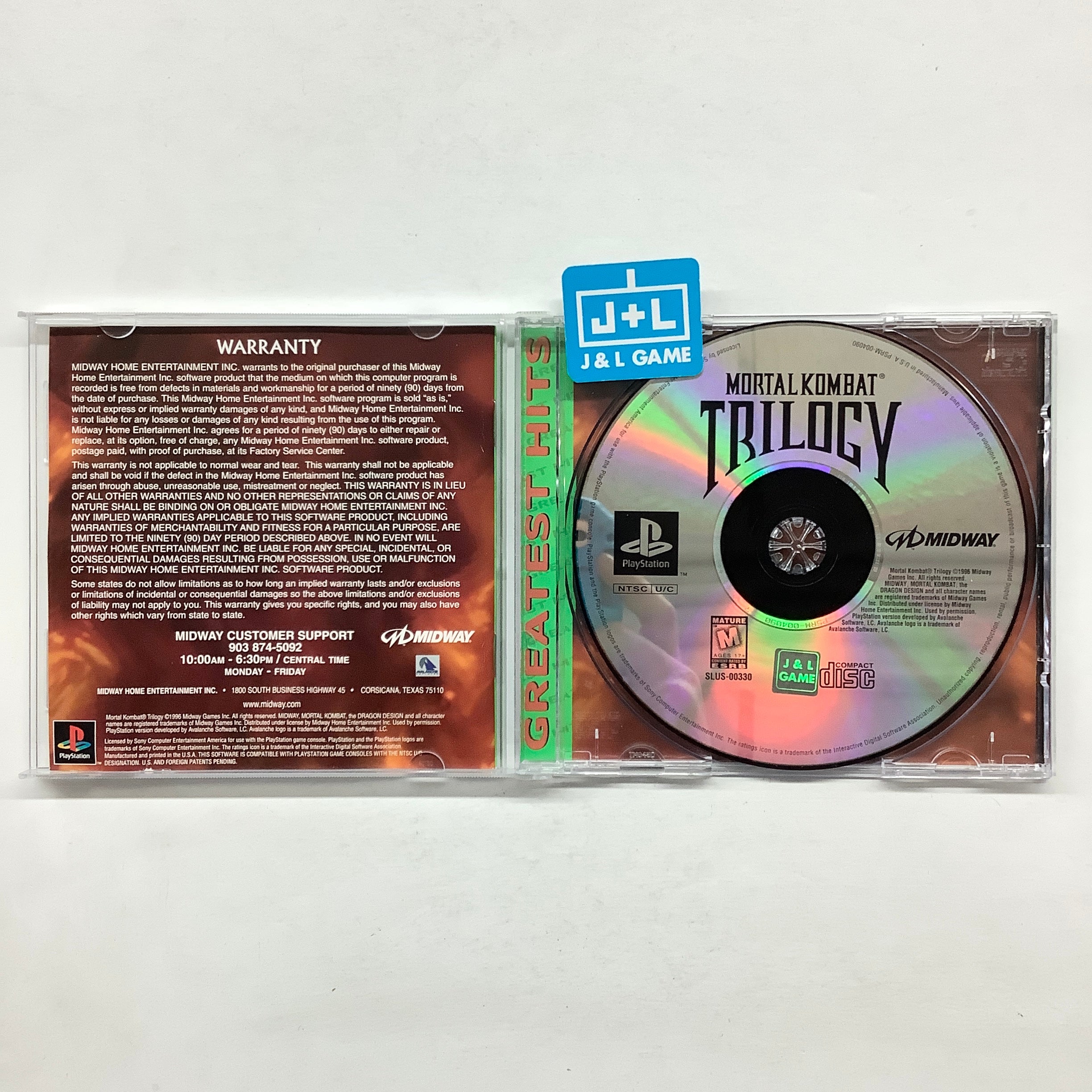 Mortal Kombat Trilogy (Greatest Hits)- (PS1) PlayStation 1 [Pre-Owned] Video Games Midway   