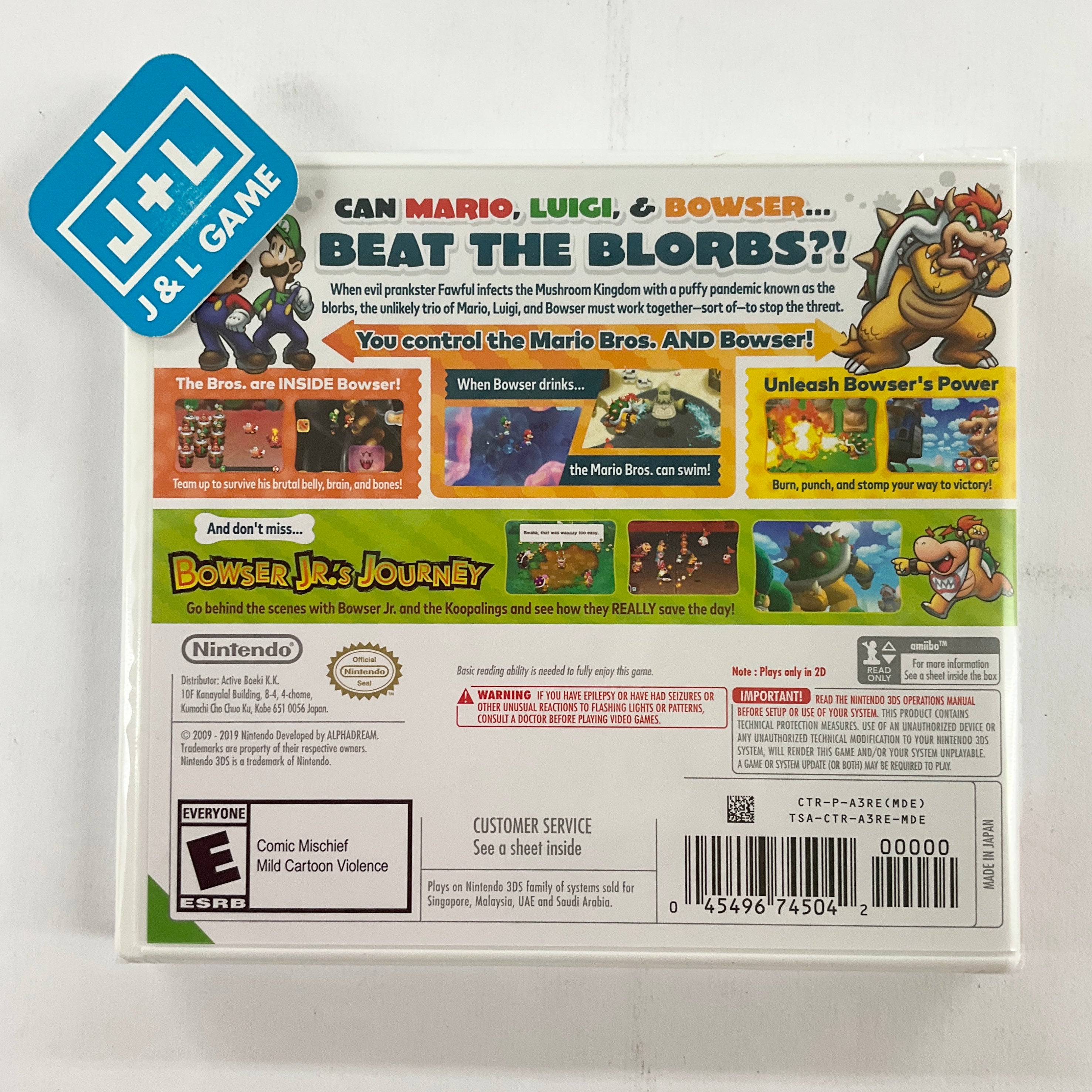 Mario & Luigi: Bowser's Inside Story + Bowser Jr.'s Journey (World Edition) - Nintendo 3DS Video Games Nintendo   