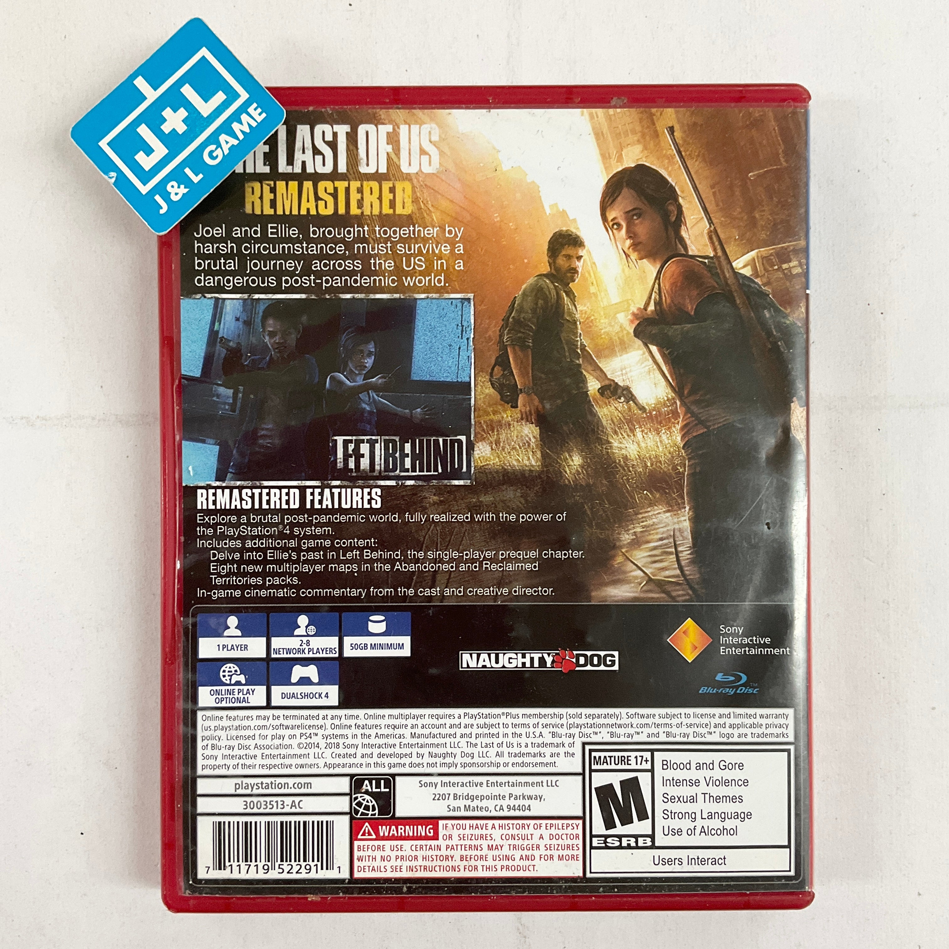 The Last of Us Remastered (Greatest Hits) - (PS4) PlayStation 4 [Pre-Owned] Video Games SCEA   