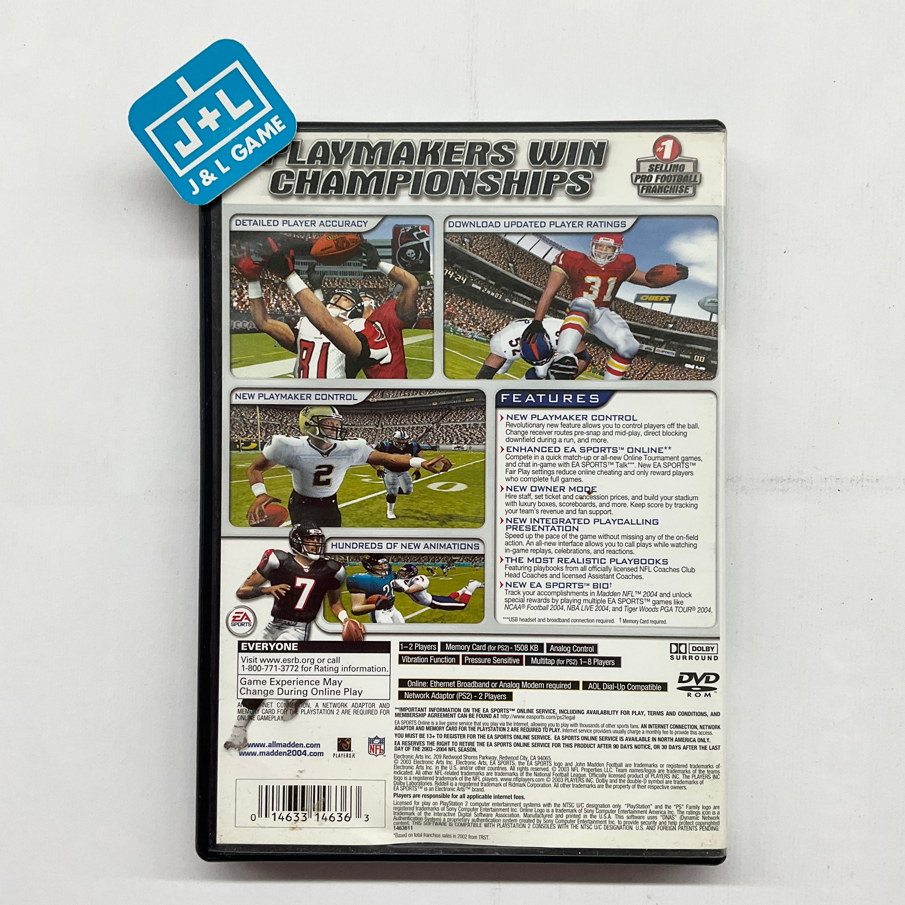 Madden NFL 2004 - (PS2) PlayStation 2 [Pre-Owned] Video Games EA Sports   