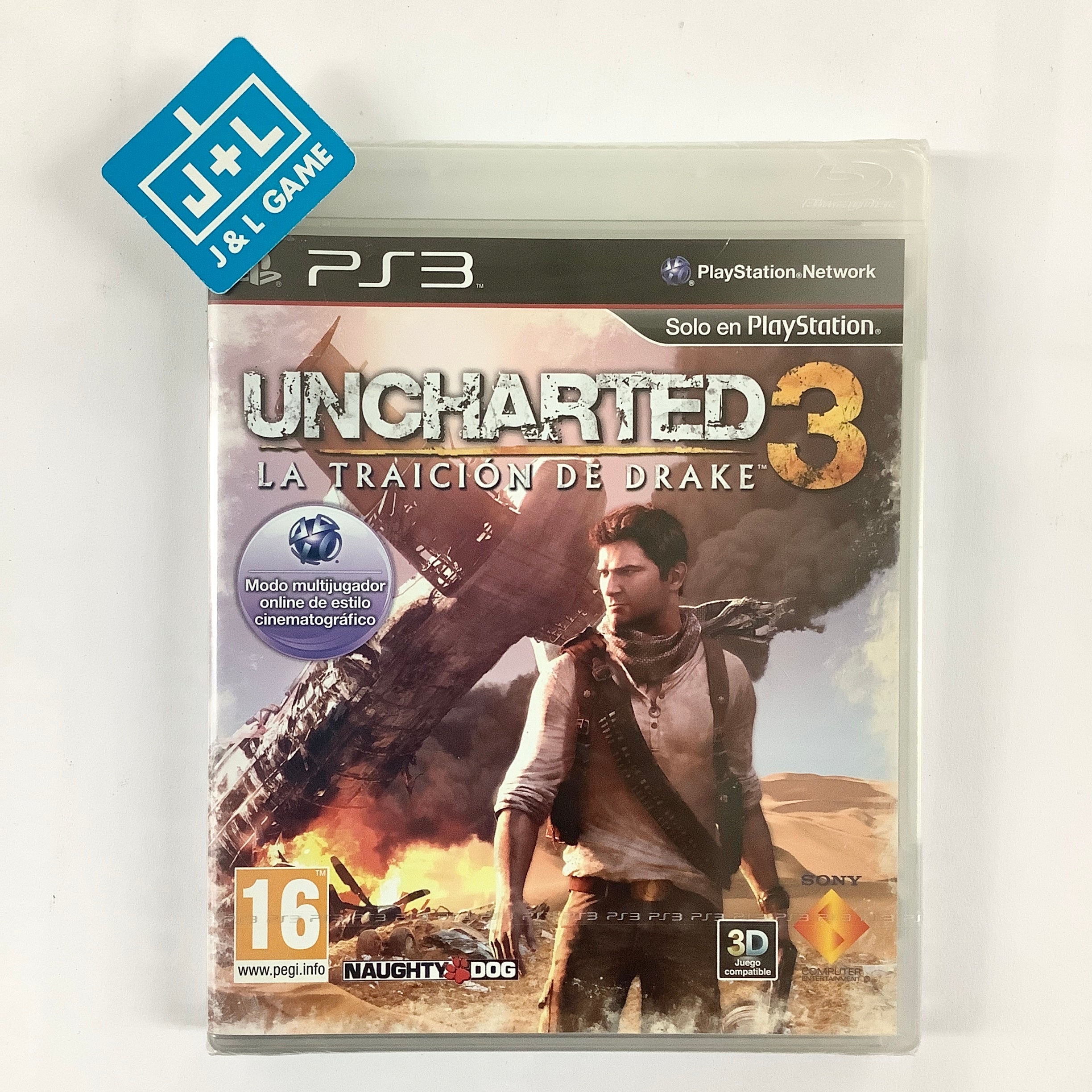 Uncharted 3: Drake's Deception (Spanish Cover) - (PS3) PlayStation 3 (European Import) Video Games Sony   