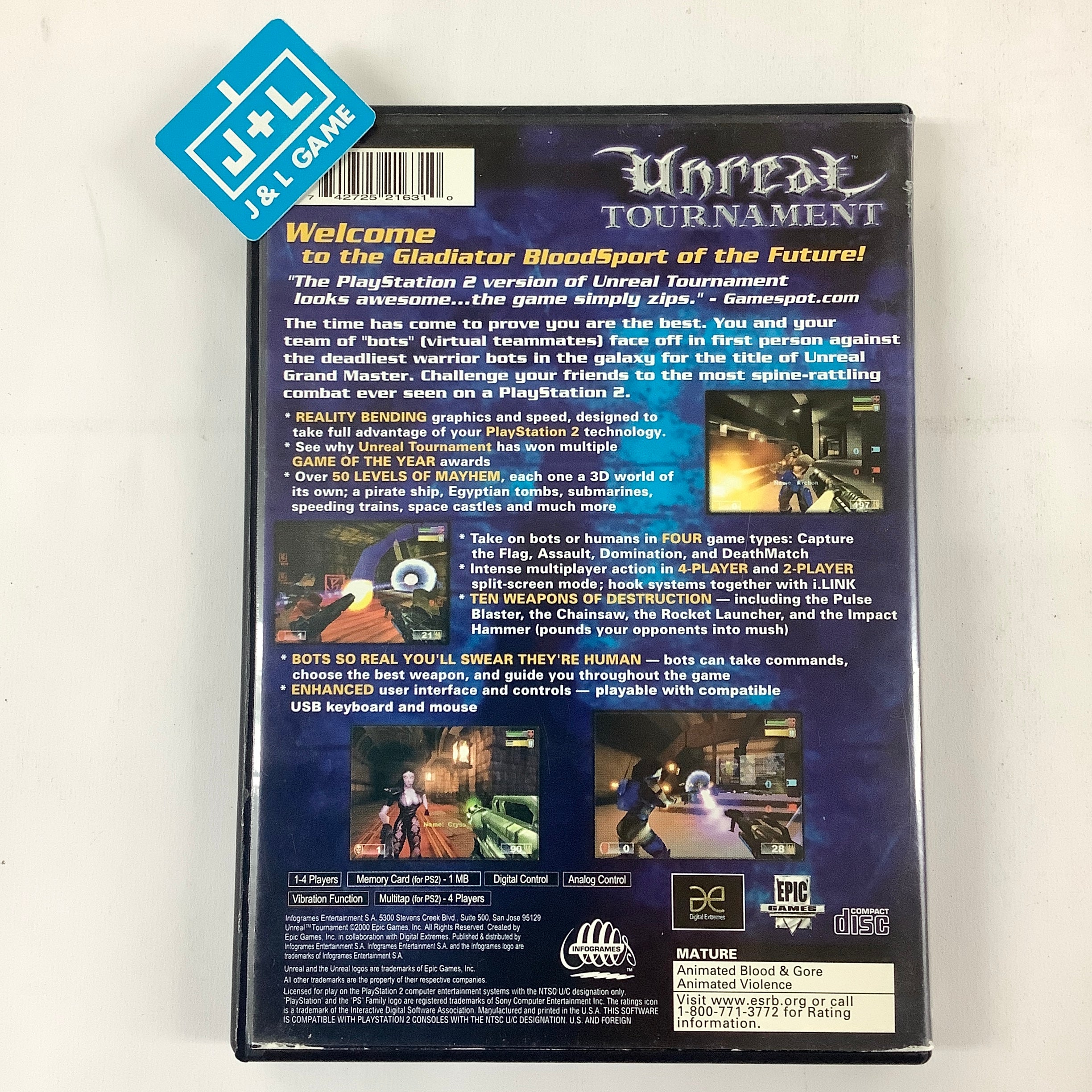 Unreal Tournament - (PS2) PlayStation 2 [Pre-Owned] Video Games Infogrames   