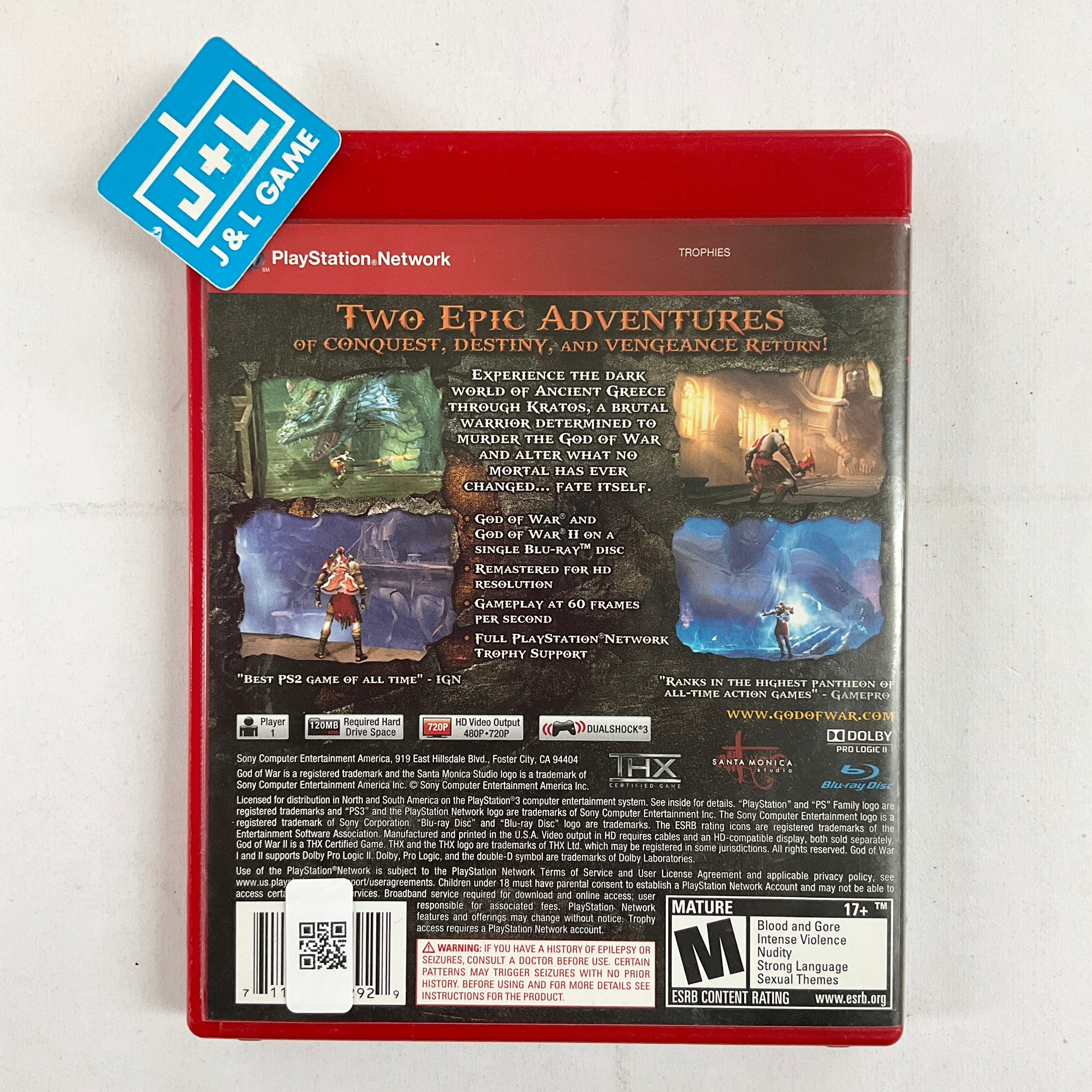 God of War Collection (Greatest Hits) - (PS3) PlayStation 3 [Pre-Owned] Video Games SCEA   