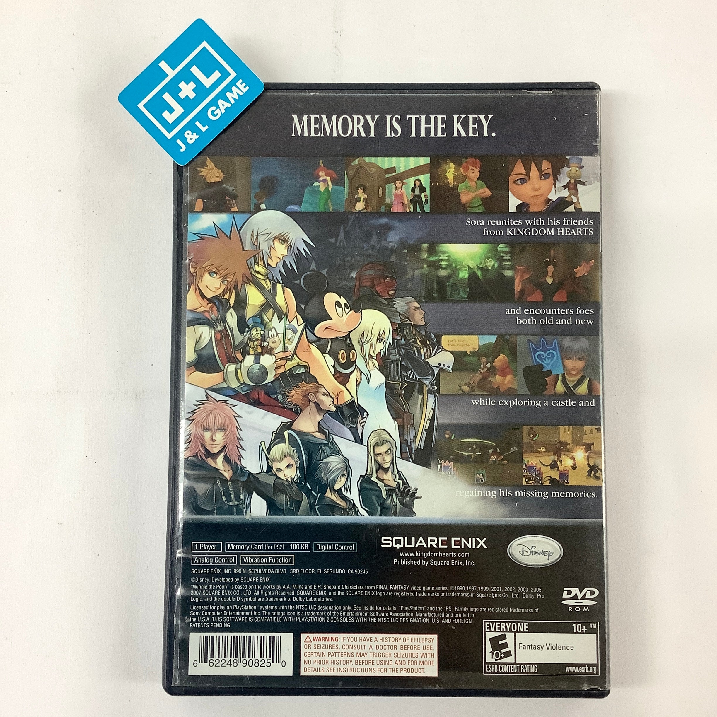 Kingdom Hearts Re:Chain of Memories - (PS2) PlayStation 2 [Pre-Owned] Video Games Square Enix   