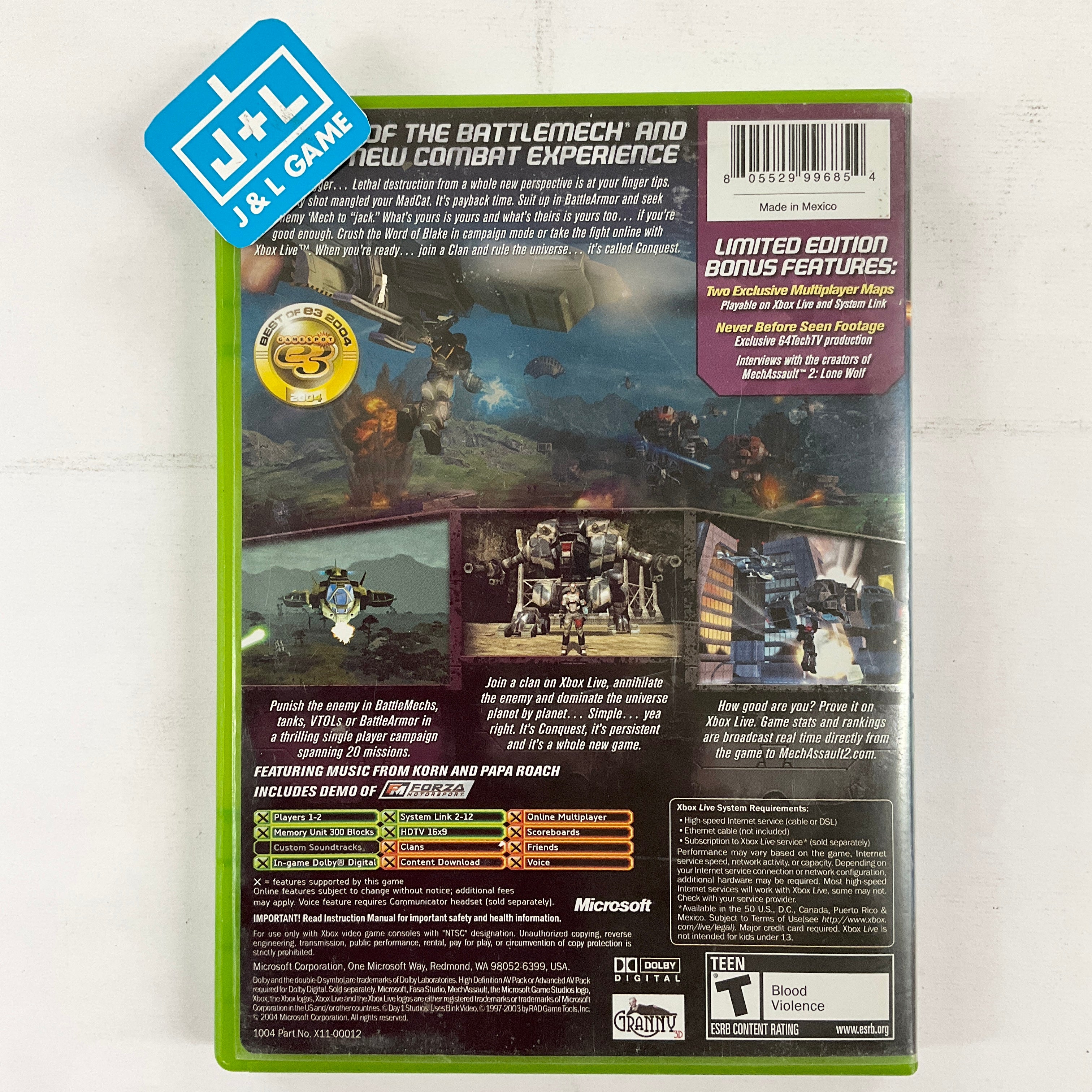 MechAssault 2: Lone Wolf (Limited Edition) - (XB) Xbox [Pre-Owned] Video Games Microsoft Game Studios   