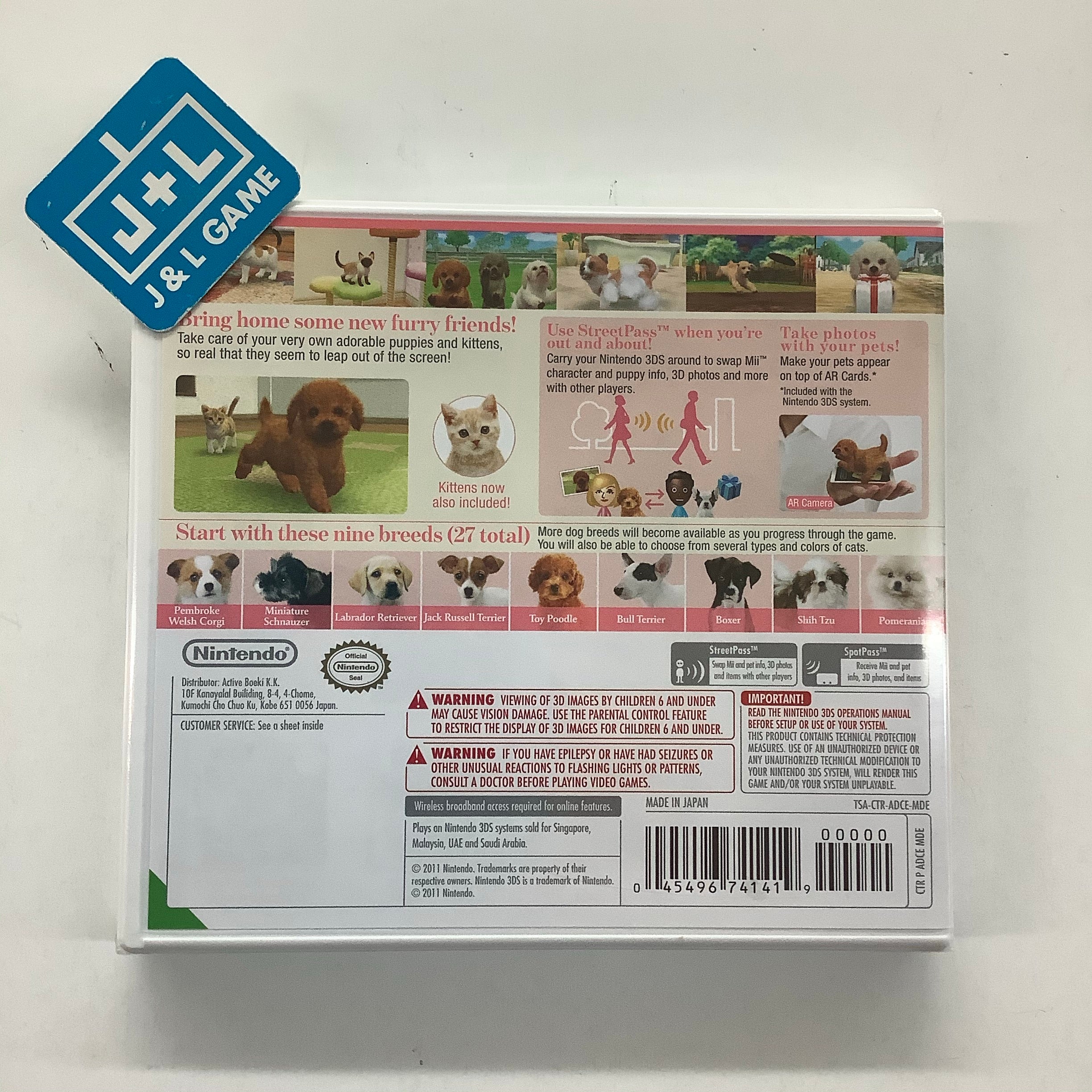 Nintendogs + Cats: Toy Poodle and New Friends - Nintendo 3DS ( World Edition ) Video Games Nintendo   