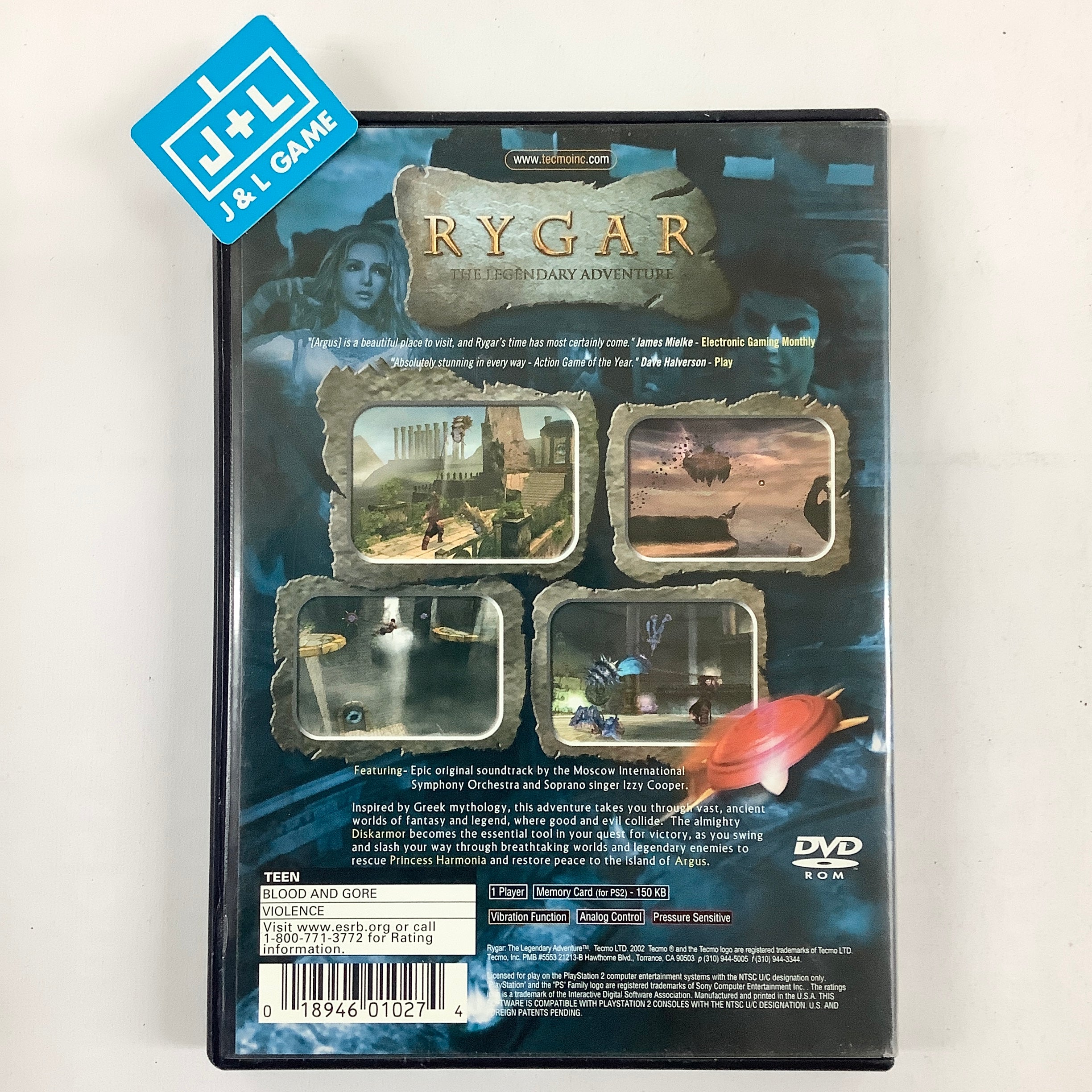 Rygar: The Legendary Adventure - (PS2) PlayStation 2 [Pre-Owned] Video Games Tecmo   