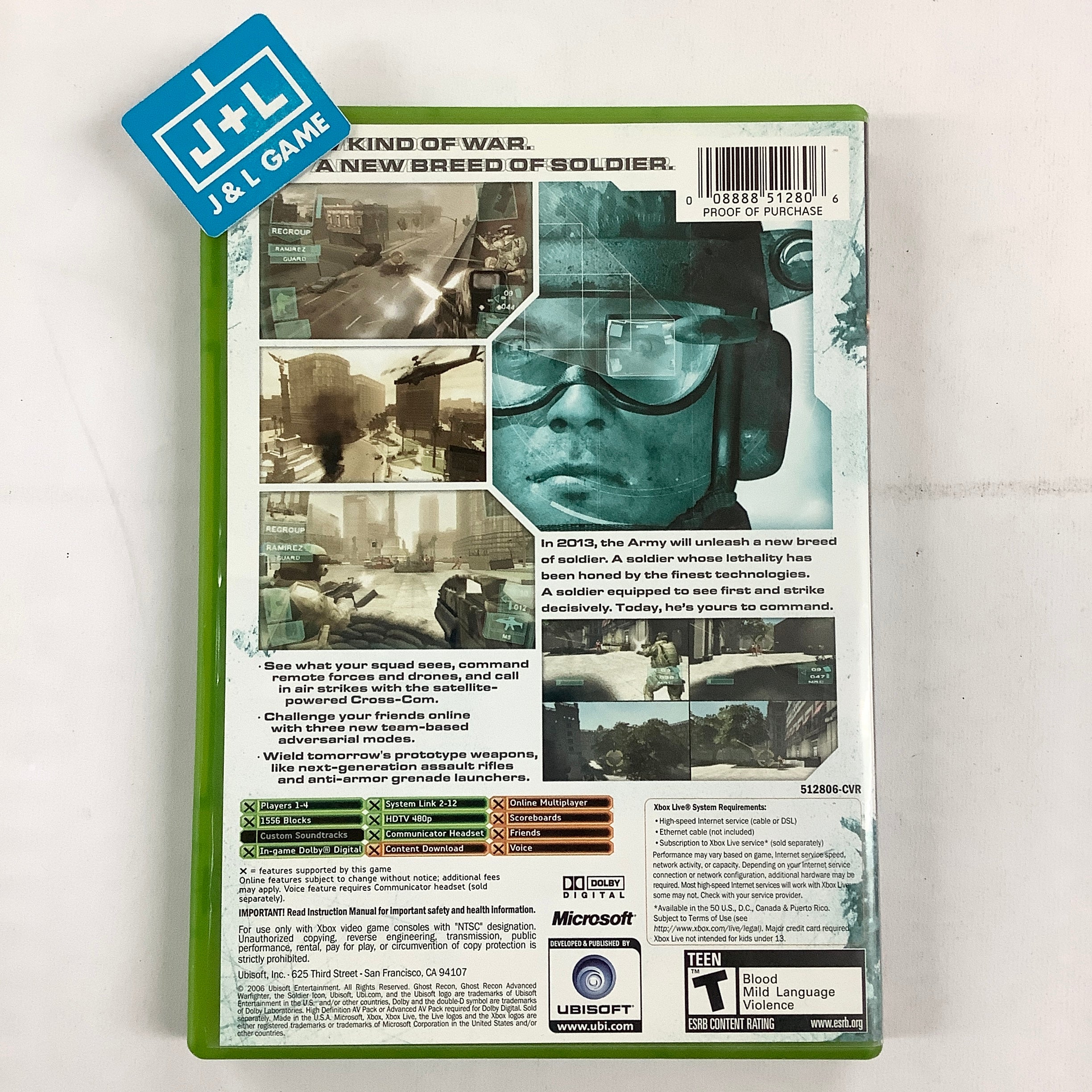 Tom Clancy's Ghost Recon Advanced Warfighter - (XB) Xbox [Pre-Owned] Video Games Ubisoft   