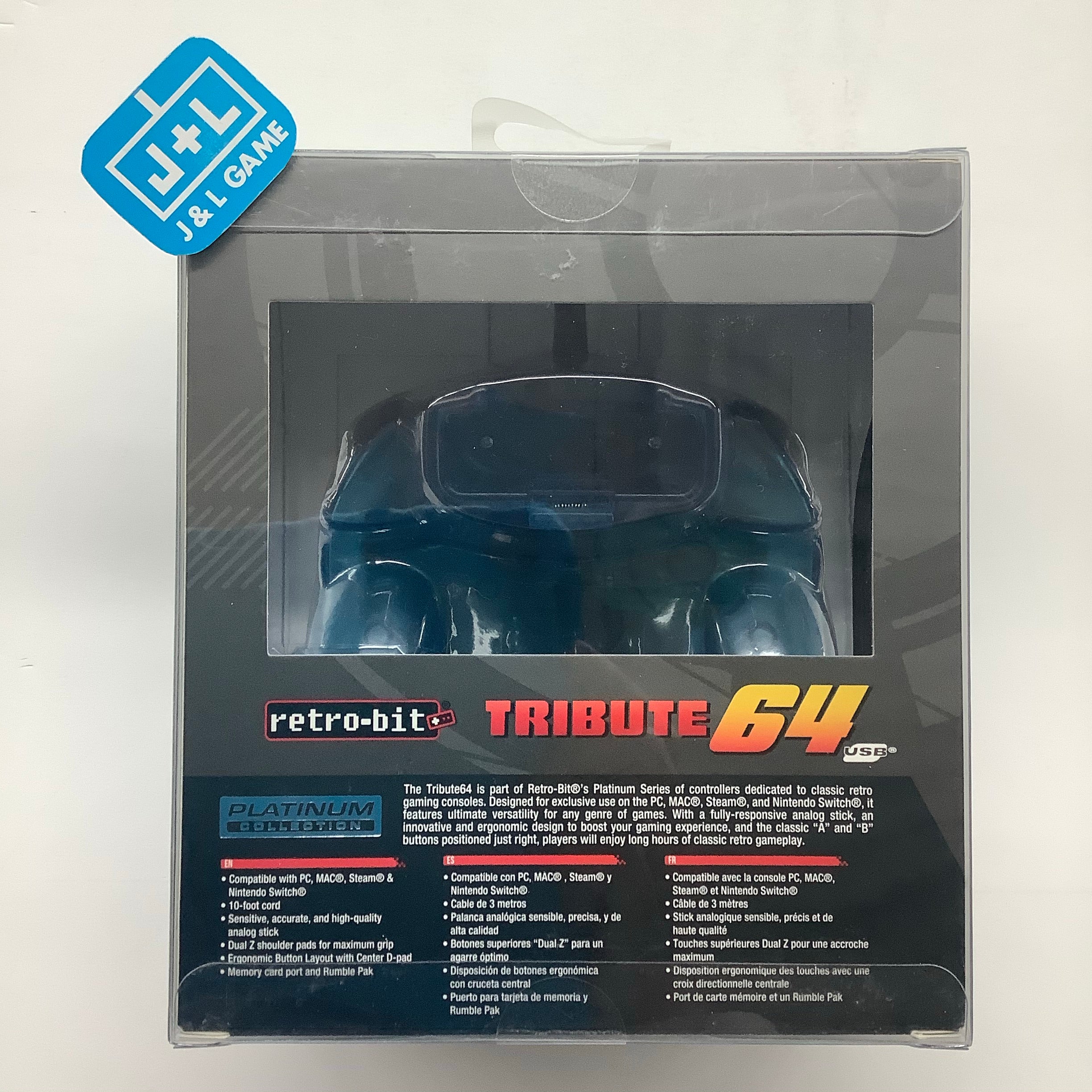 Retro-Bit Tribute 64 USB Controller (Ocean Blue) - (NSW Nintendo Switch ACCESSORIES Retro-Bit   