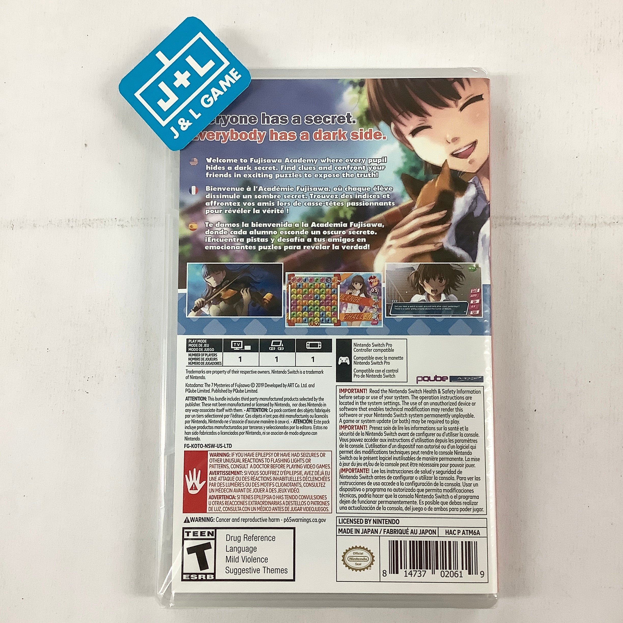 Kotodama: The 7 Mysteries of Fujisawa - (NSW) Nintendo Switch Video Games PQube   