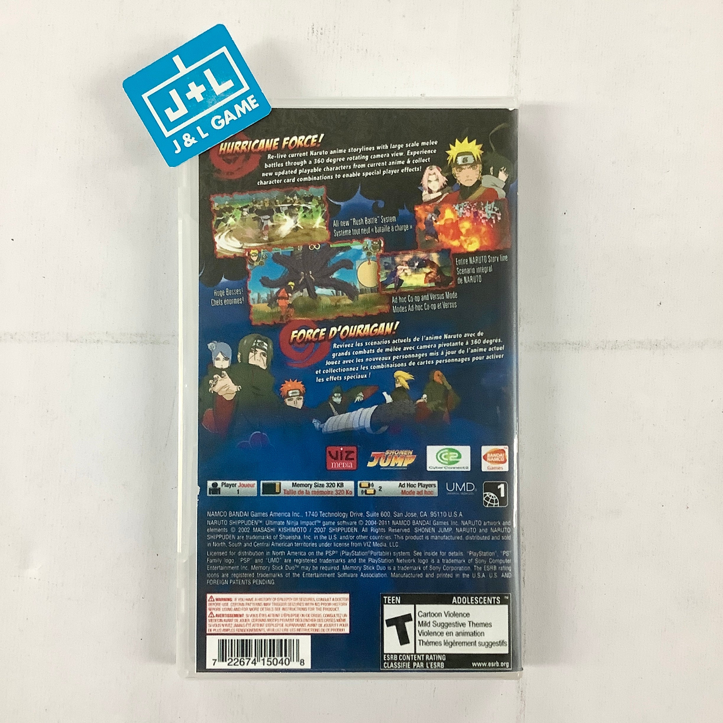 Naruto Shippuden: Ultimate Ninja Impact - Sony PSP [Pre-Owned] Video Games Namco Bandai Games   