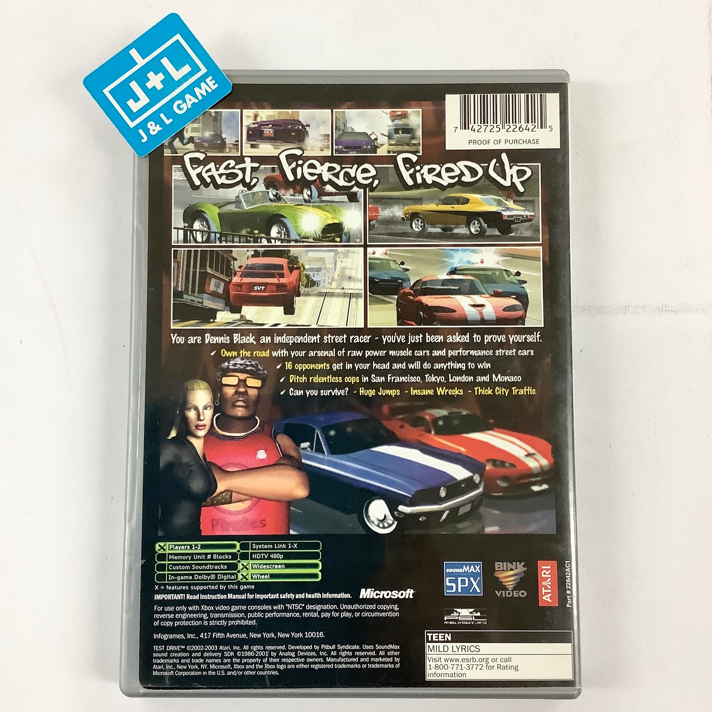 Test Drive (Platinum Hits) - (XB) Xbox [Pre-Owned] Video Games Atari SA   