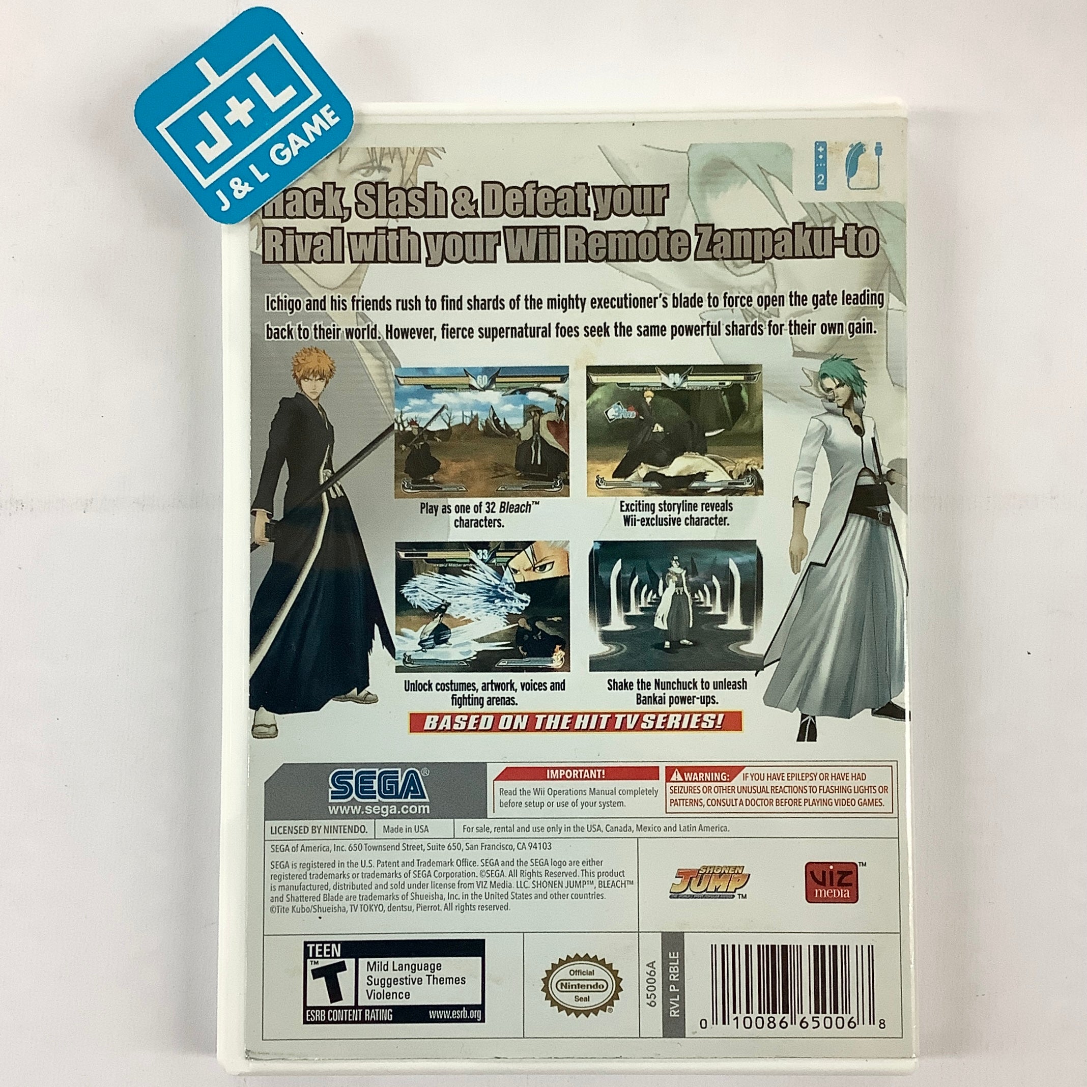 Bleach: Shattered Blade - Nintendo Wii [Pre-Owned] Video Games Sega   