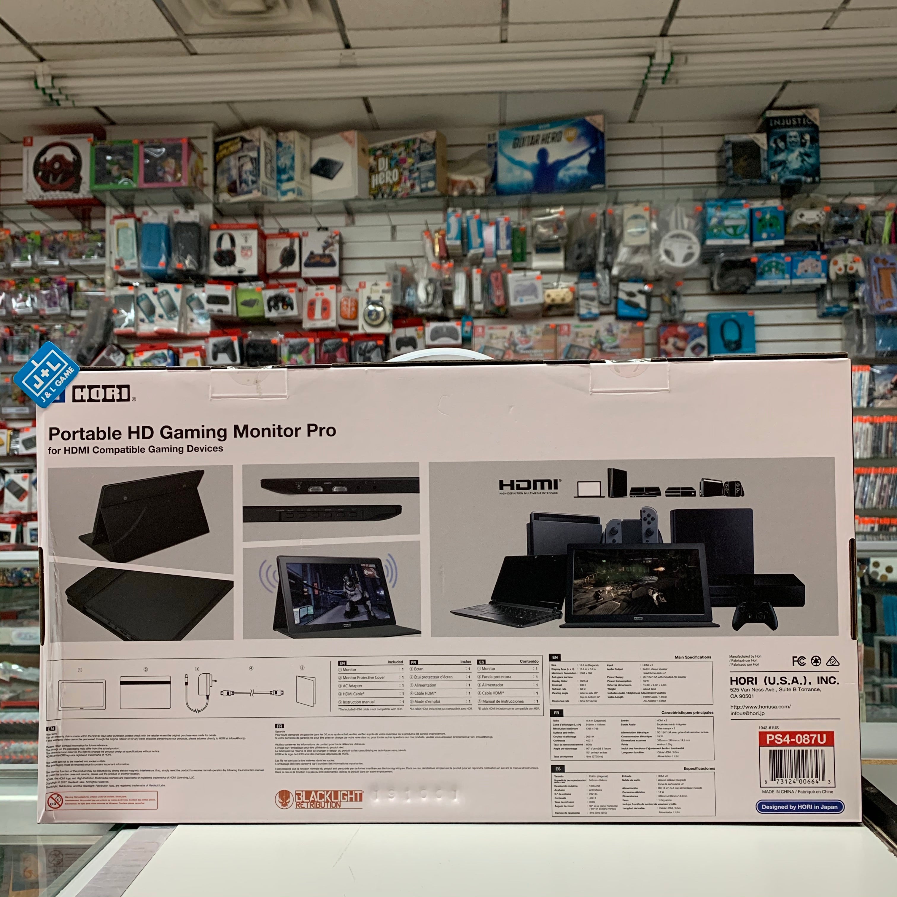 HORI Universal HD Gaming Monitor - (PS4) PlayStation 4 Accessories HORI   