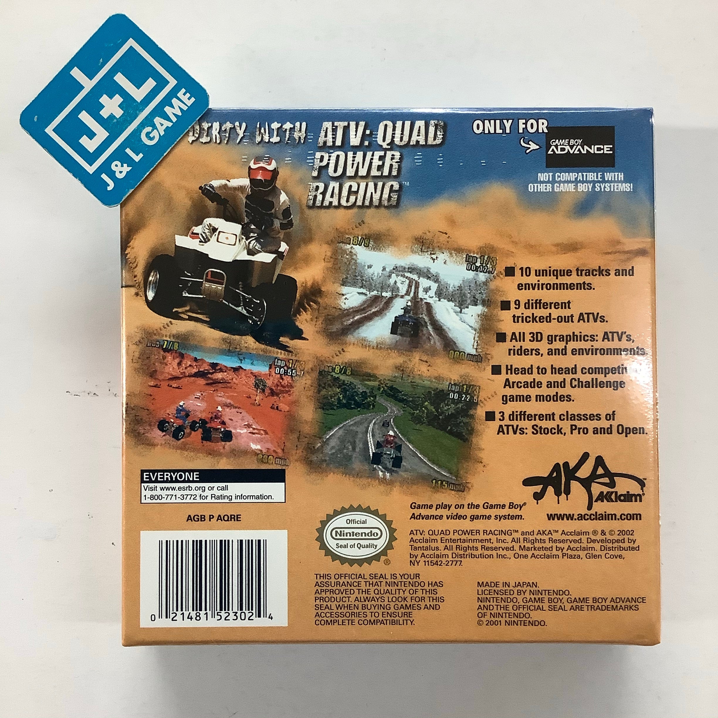 ATV: Quad Power Racing - (GBA) Game Boy Advance Video Games Acclaim   