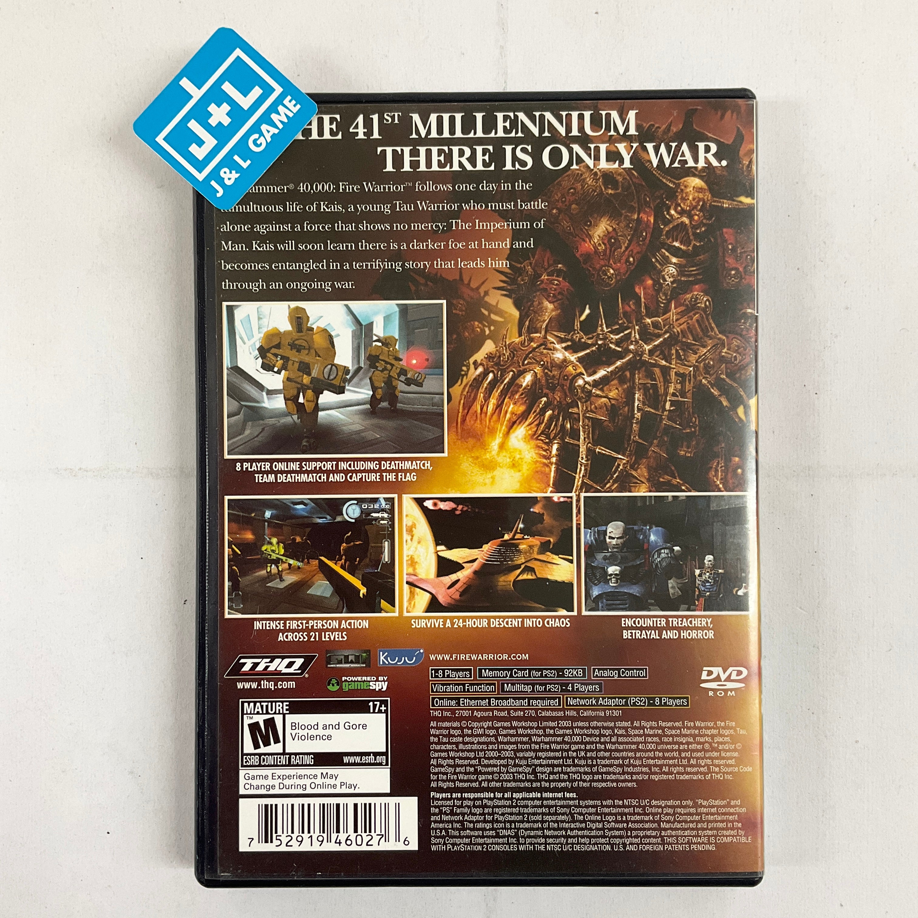 Warhammer 40,000 Fire Warrior - (PS2) PlayStation 2 [Pre-Owned] Video Games THQ   
