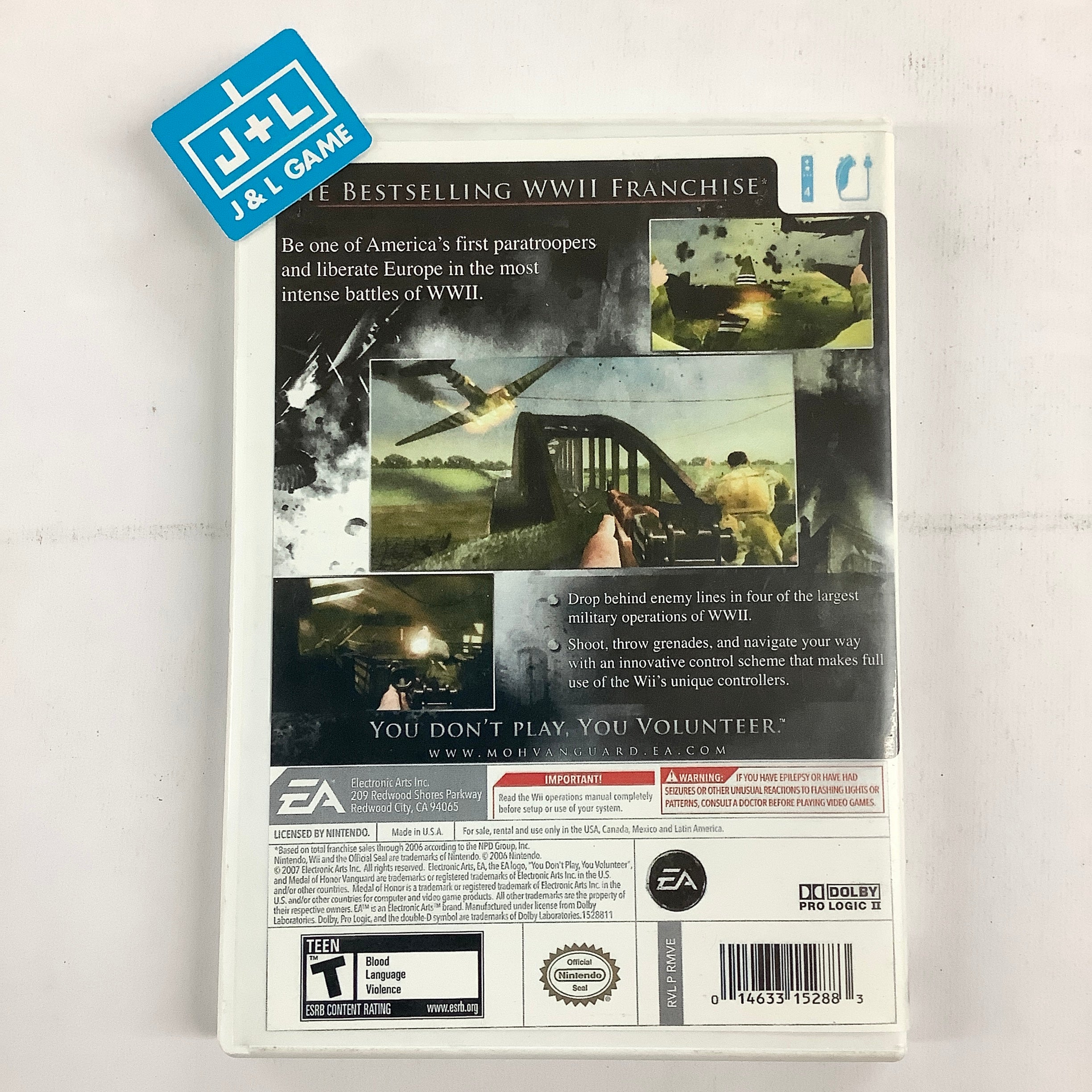 Medal of Honor: Vanguard - Nintendo Wii [Pre-Owned] Video Games Electronic Arts   